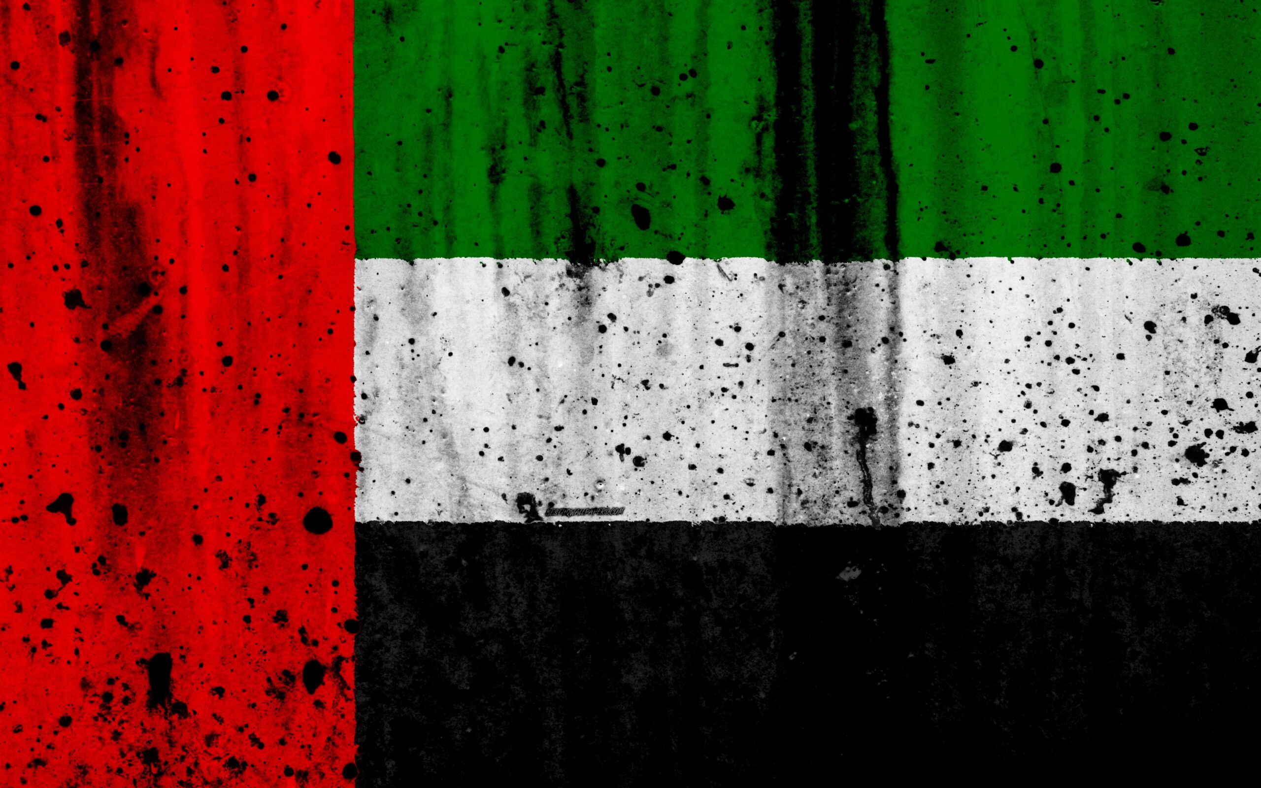 Download wallpapers UAE flag, 4k, grunge, flag of UAE, Asia, UAE