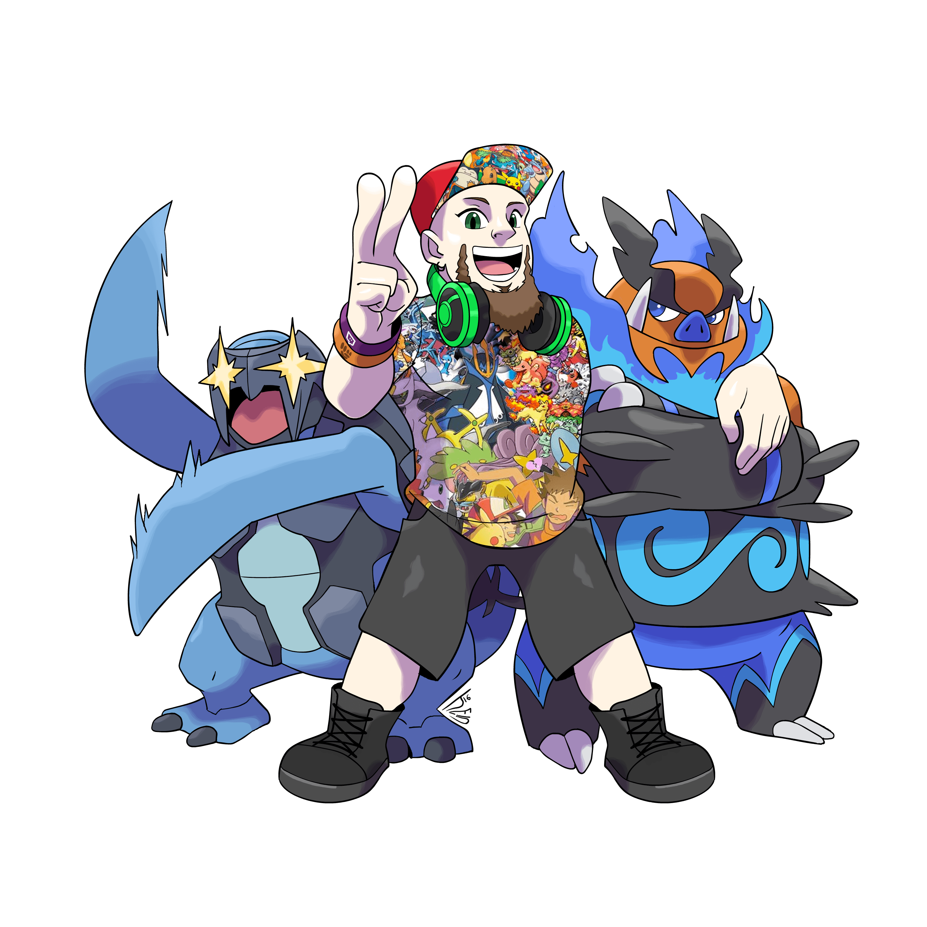 Pokemon Streamer x Carracosta x Shiny Emboar