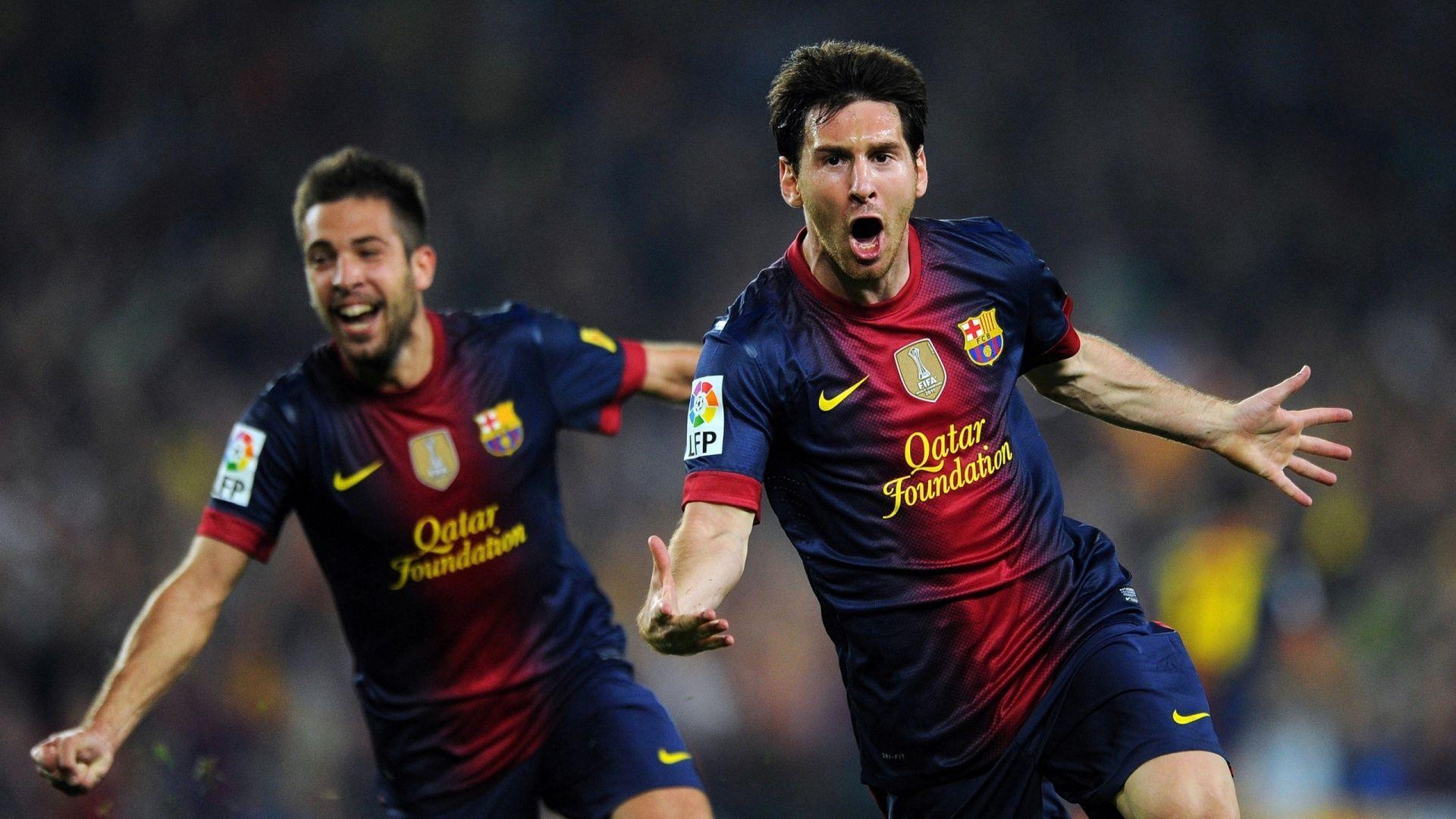 Lionel Messi And Jordi Alba Fifa World Cup 2014 Wallpapers