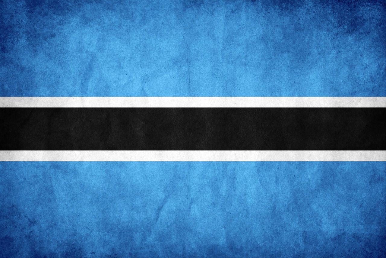 Flag of Botswana, the Symbol of Water Source and Farming