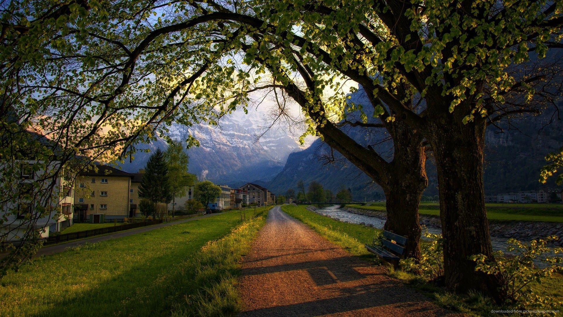 HD Nice Evening In Switzerland Wallpapers