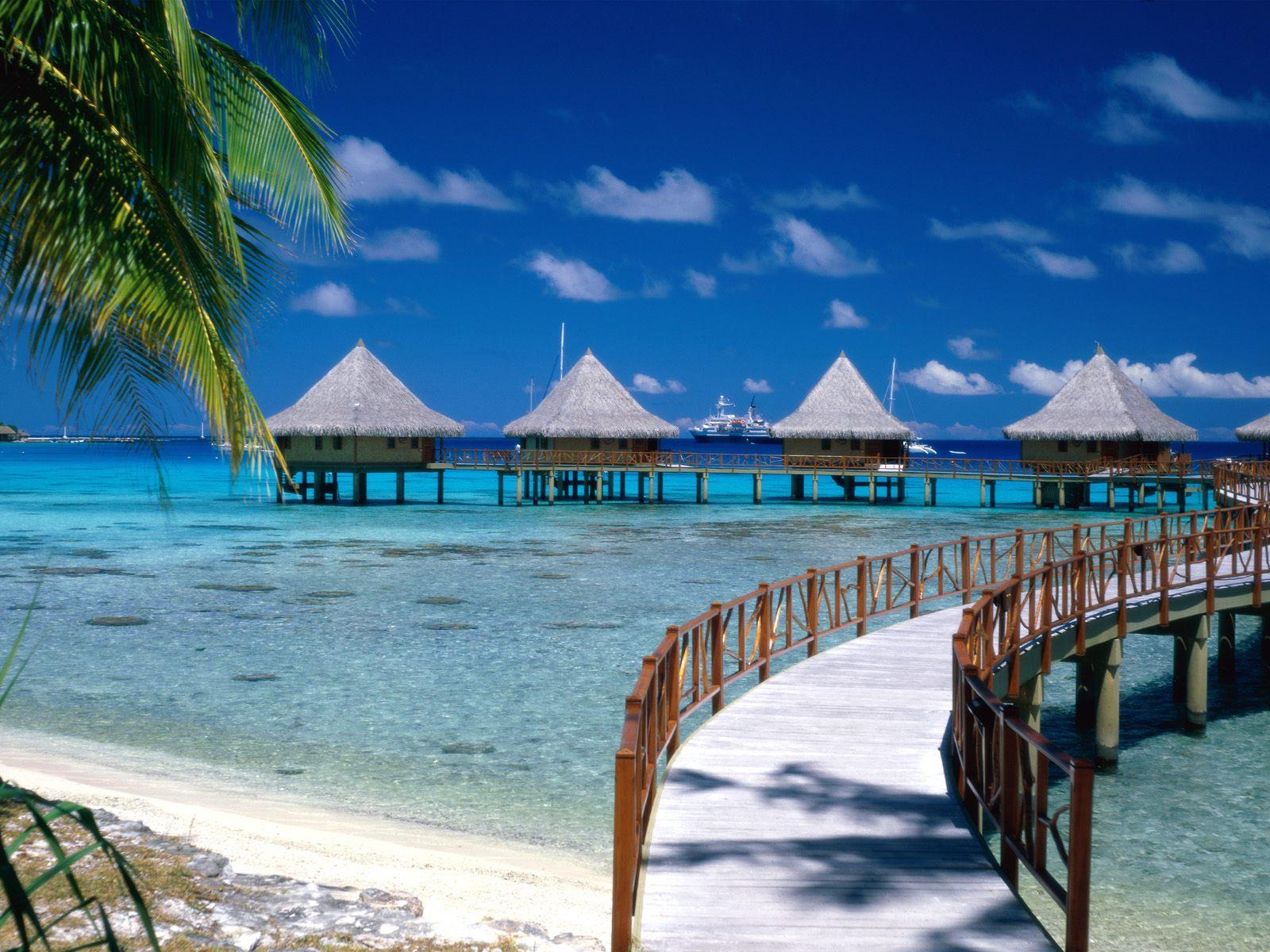 Walkway to Paradise French Polynesia wallpapers