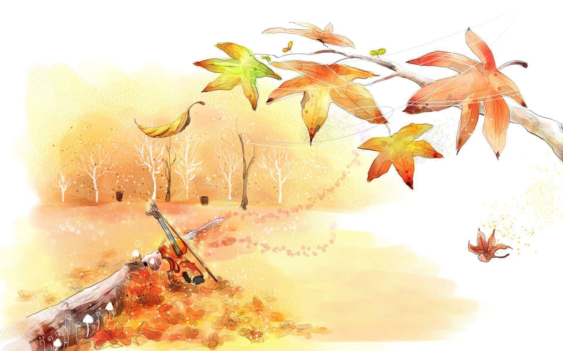 Cello in the fall wallpapers #