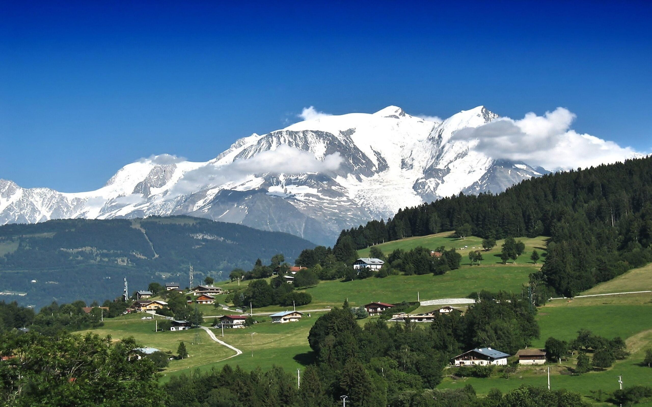 Download Wallpapers Cyprus, Village, Mountains, Buildings