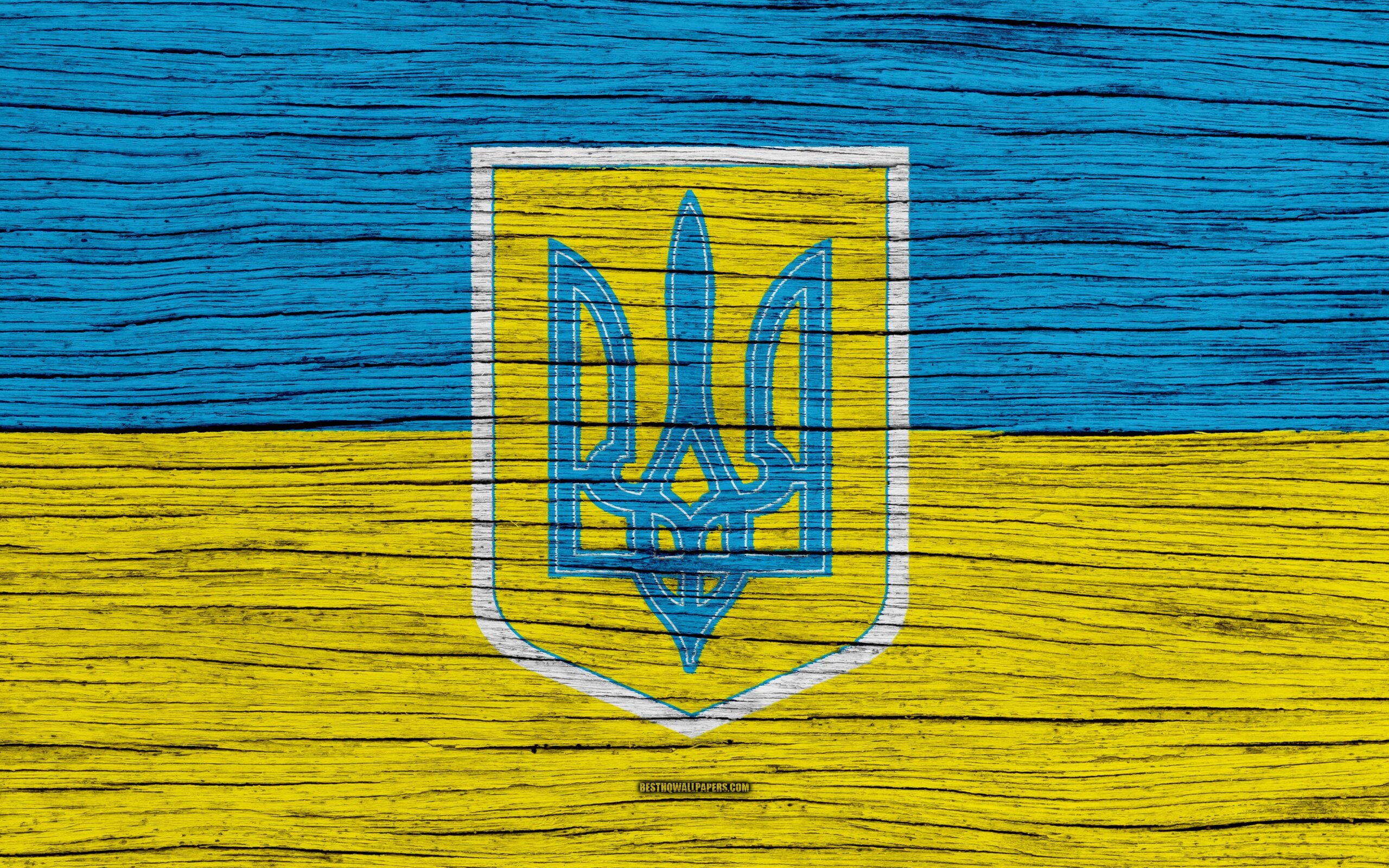 Download wallpapers Ukrainian flag, emblem of Ukraine, 4k, Flag of