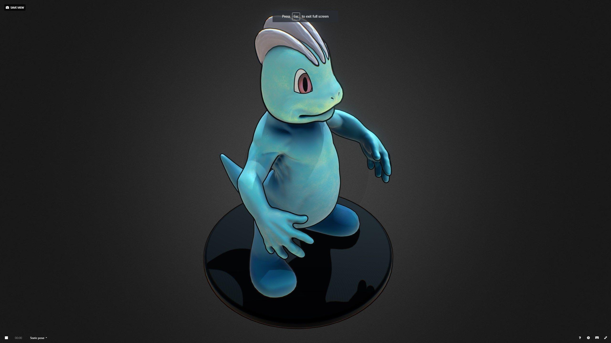 Machop Pokemon 3D asset