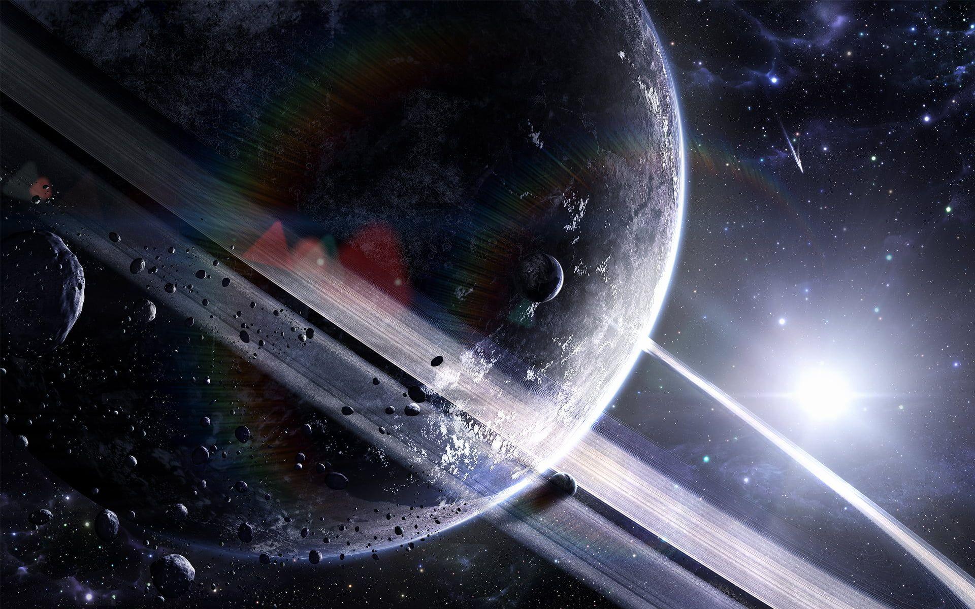 Planet and asteroids photo HD wallpapers