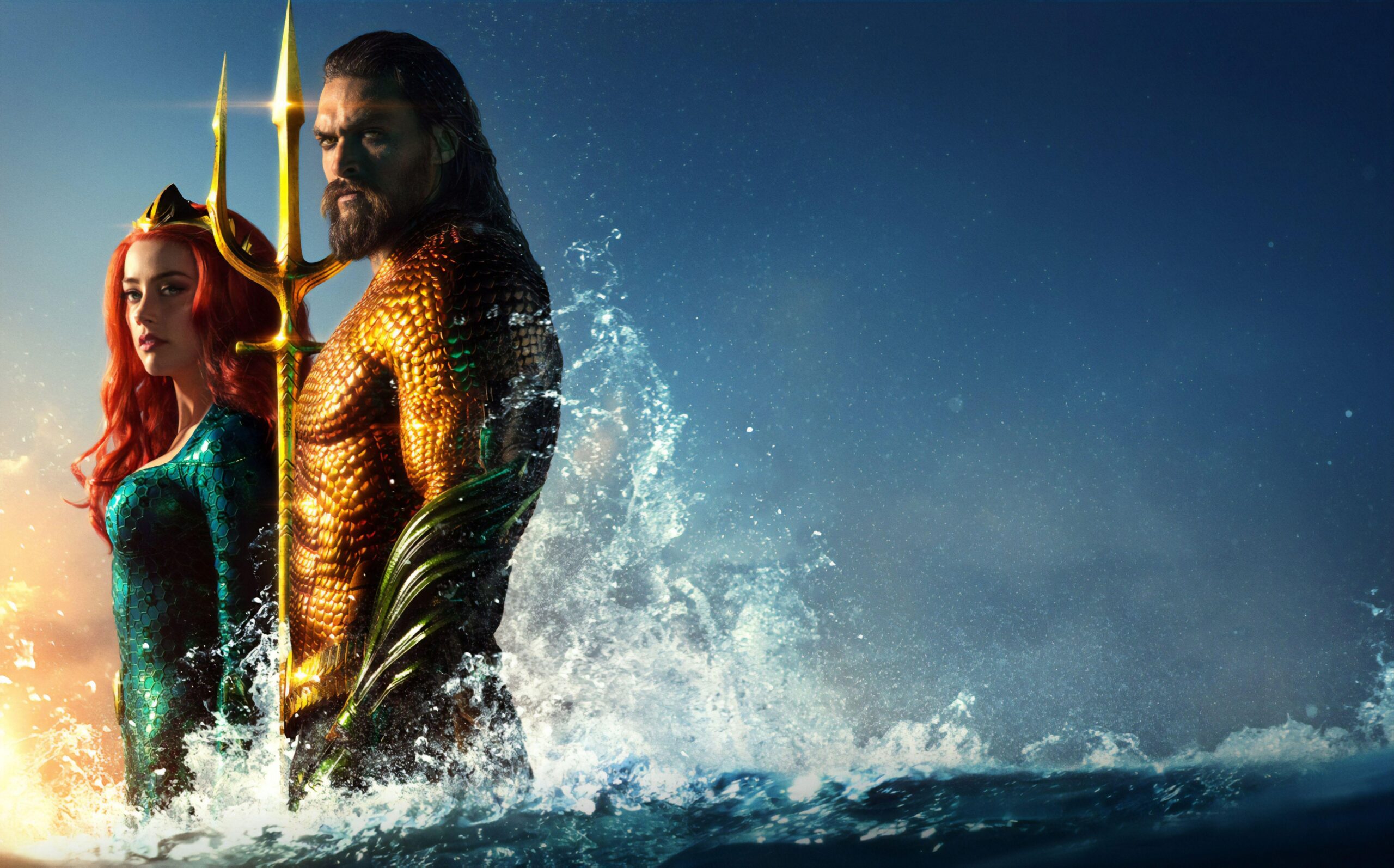 Wallpapers Aquaman, Jason Momoa, Amber Heard, Mera, DC Comics, HD, 5K