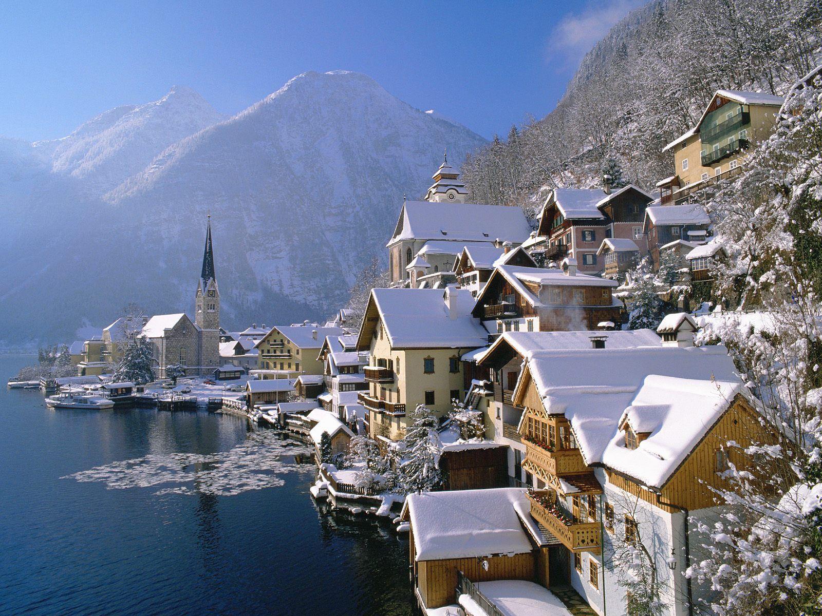 Free HQ Hallstatt In Winter Austria Wallpapers