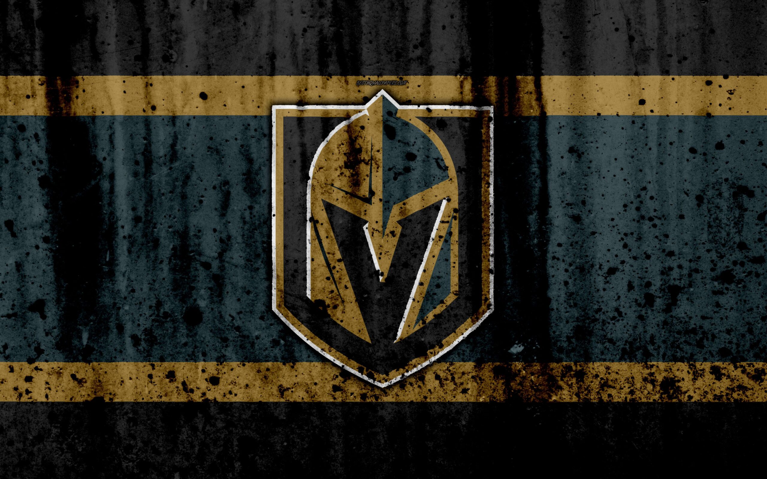 Download wallpapers 4k, Vegas Golden Knights, grunge, NHL, hockey