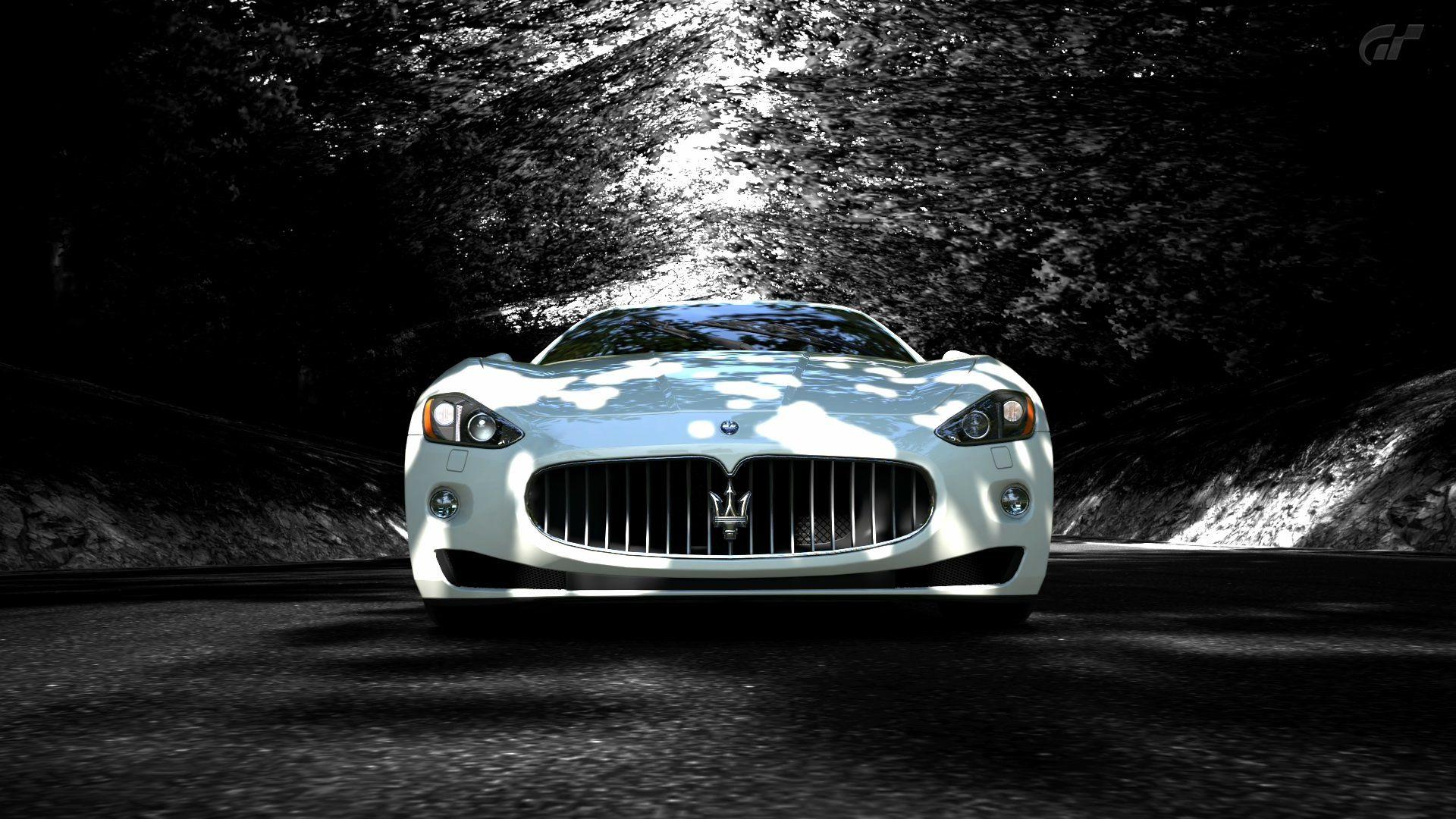 White Maserati Granturismo wallpapers