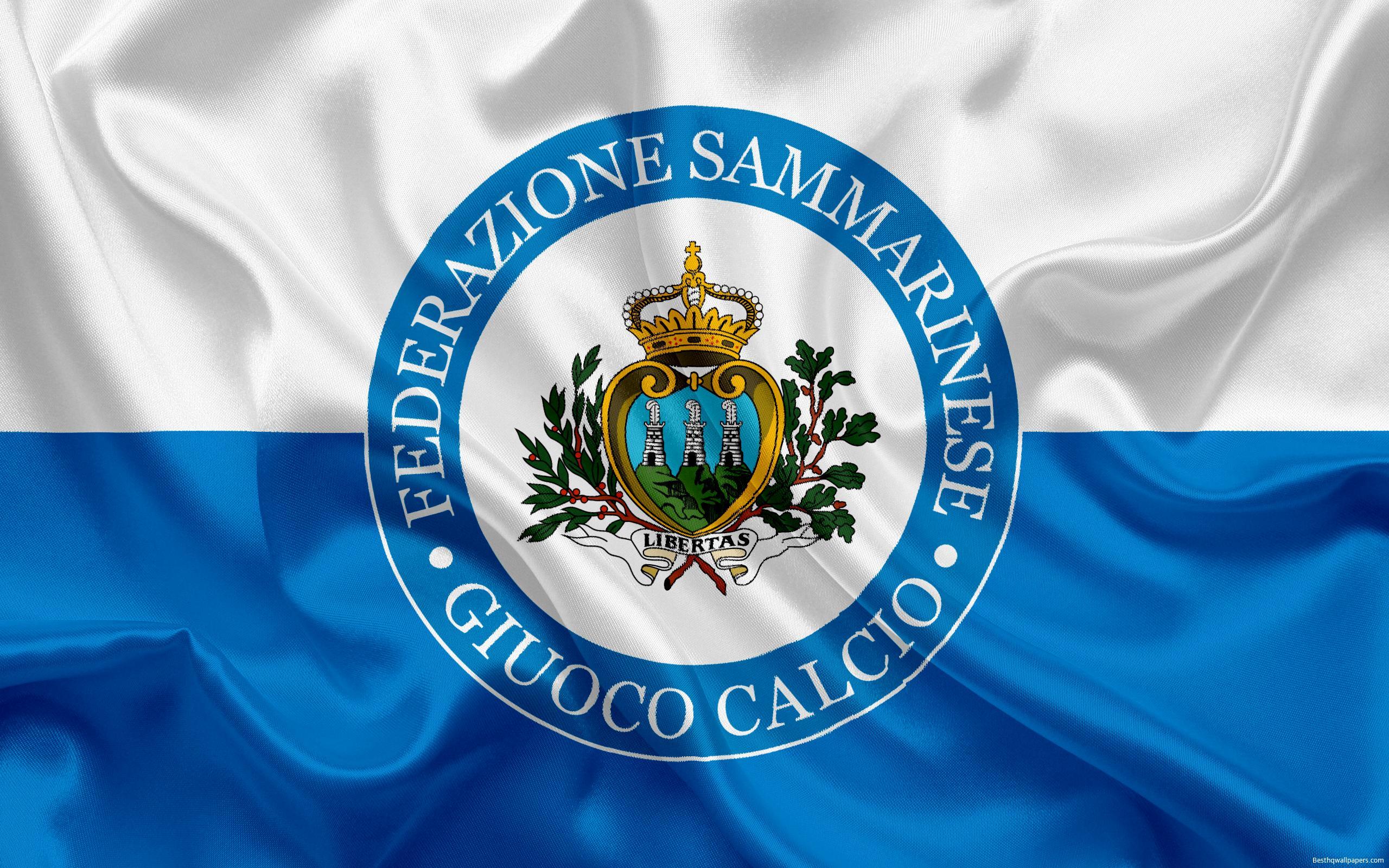 Download wallpapers San Marino national football team, emblem, logo