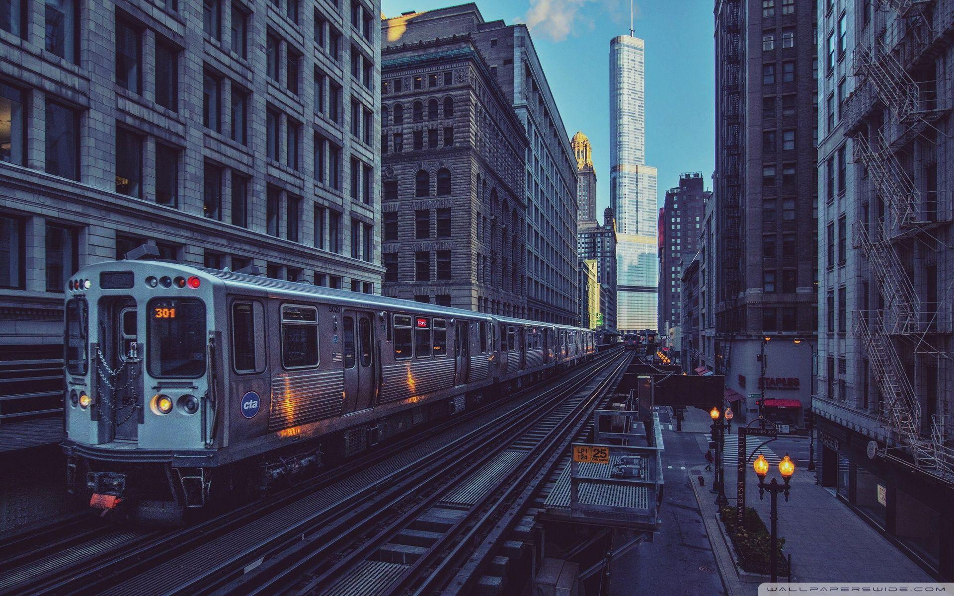 Chicago Illinois Trains ❤ 4K HD Desktop Wallpapers for 4K Ultra HD