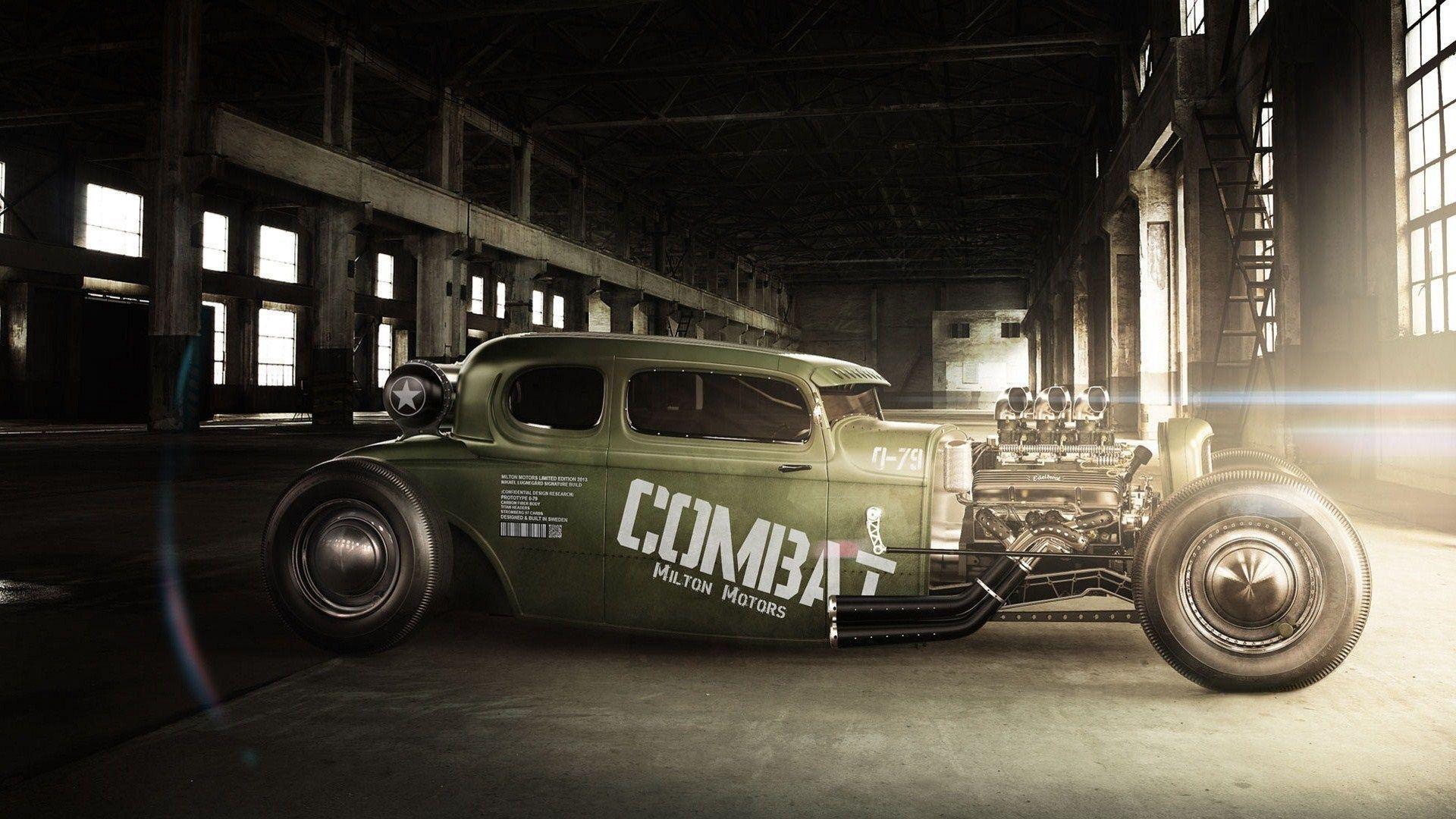 milton motors combat rat rod muscle car wide hd wallpapers