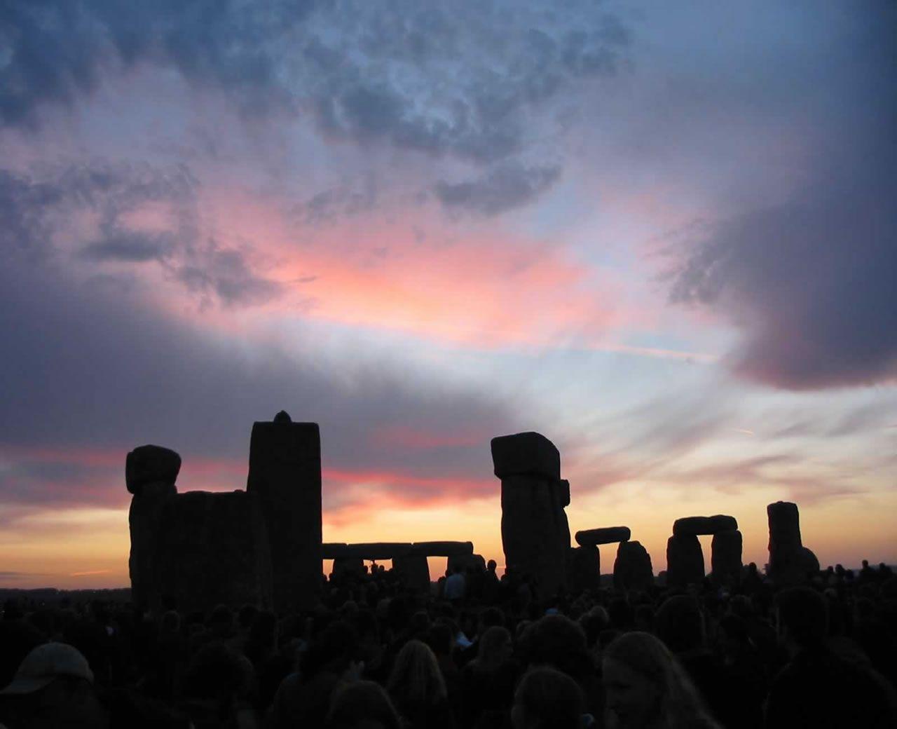 Stonehenge Summer Solstice Red Sky