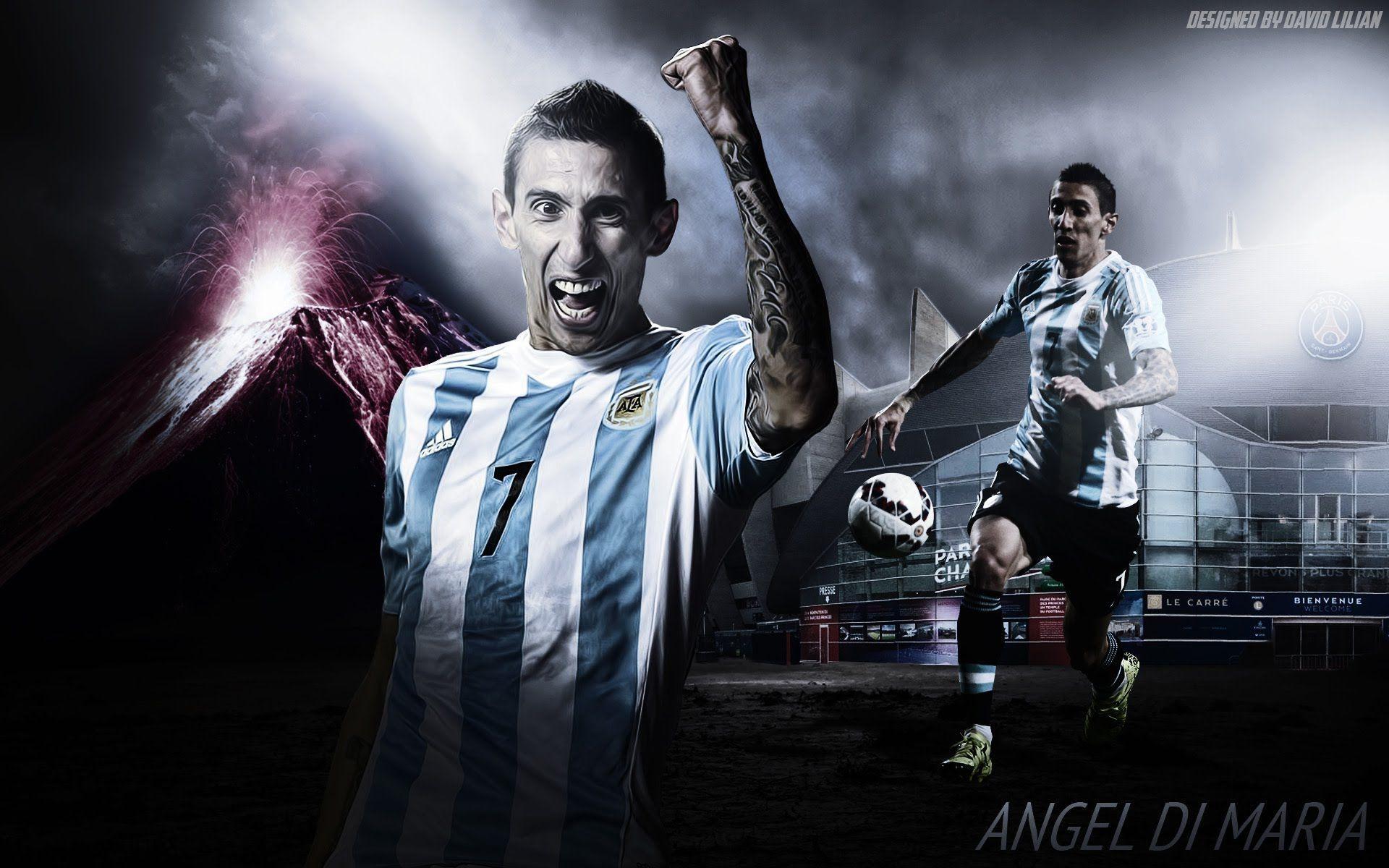 How to Make Sports Wallpapers Designs on Photoshop Angel Di Maria