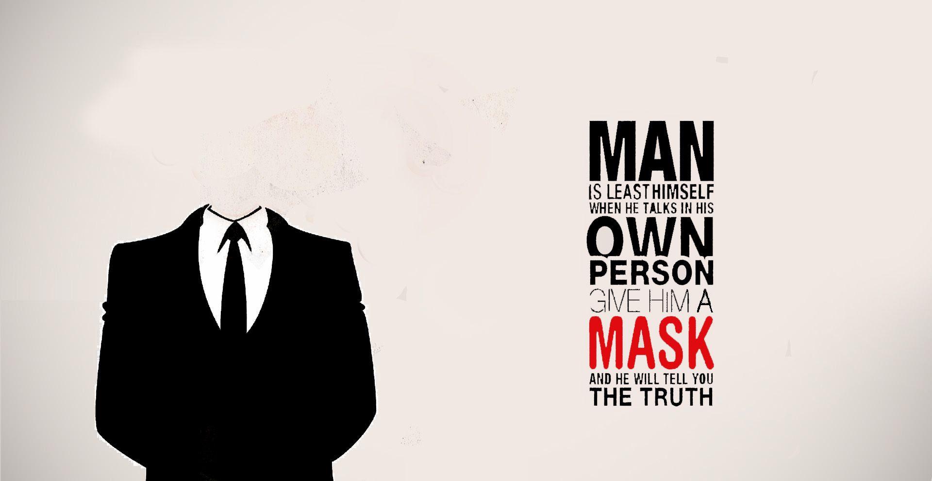 Anonymous wallpaper/ Oscar Wilde quote