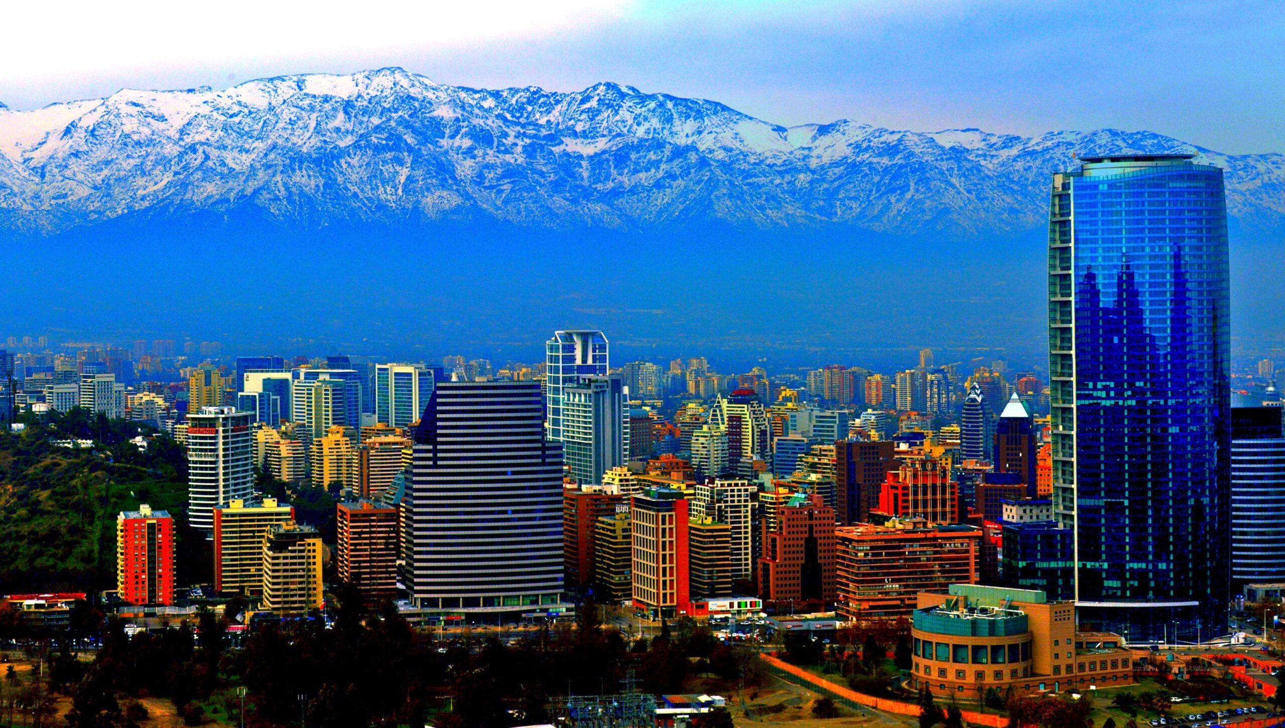 Panorama of the city of Santiago, Chile Desktop wallpapers