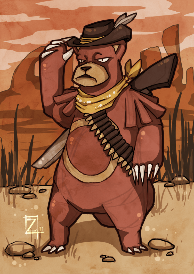 Red Dead Ursaring by ZestyDoesThings