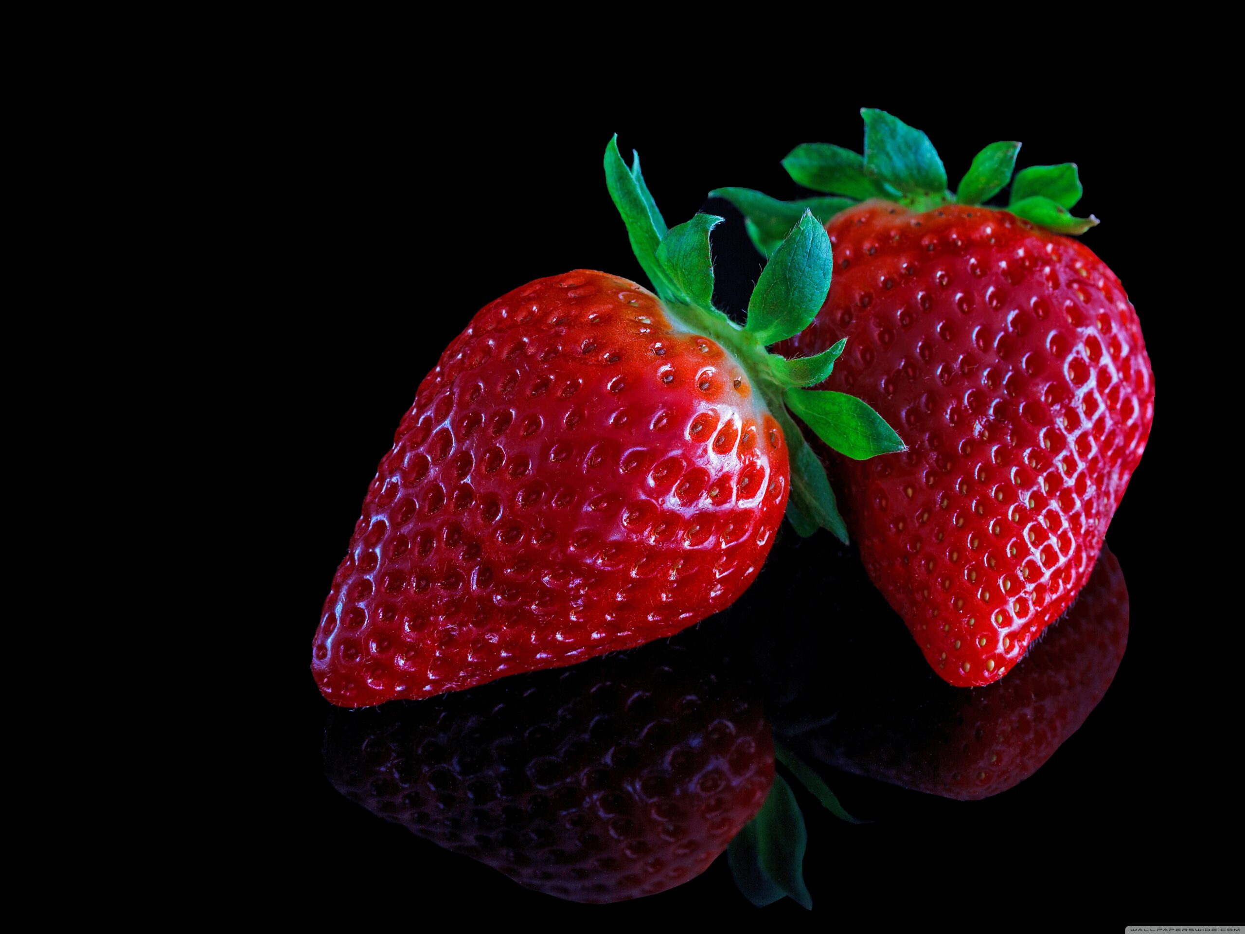 Strawberries On Black Backgrounds ❤ 4K HD Desktop Wallpapers for 4K