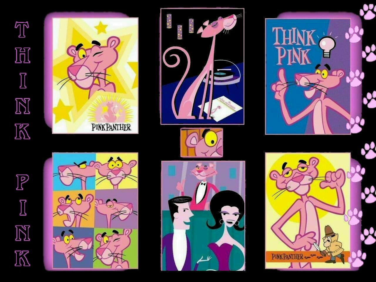 Think Pink via The Pink Panther – Free Wallpapers Graphic