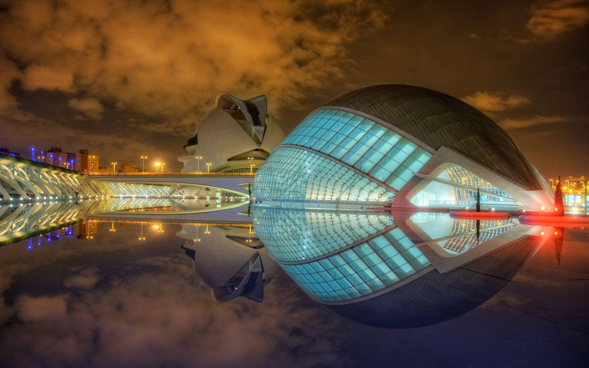 The City of Arts and Sciences of Valencia, Spain by Night