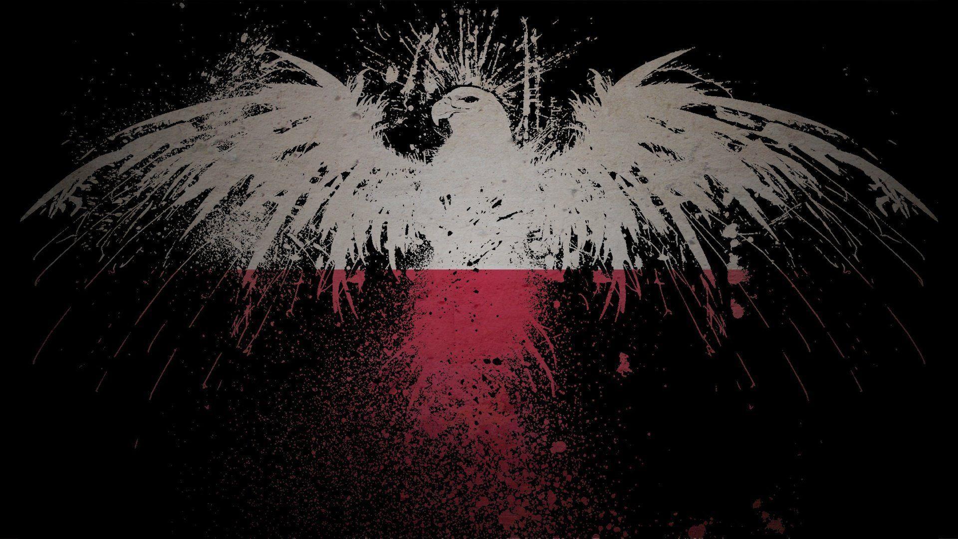 Eagles flags Polish Poland artwork White Eagle wallpapers