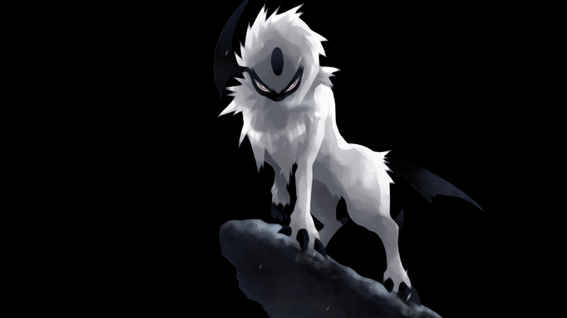 ScreenHeaven: Absol Pokemon black backgrounds transparent desktop and