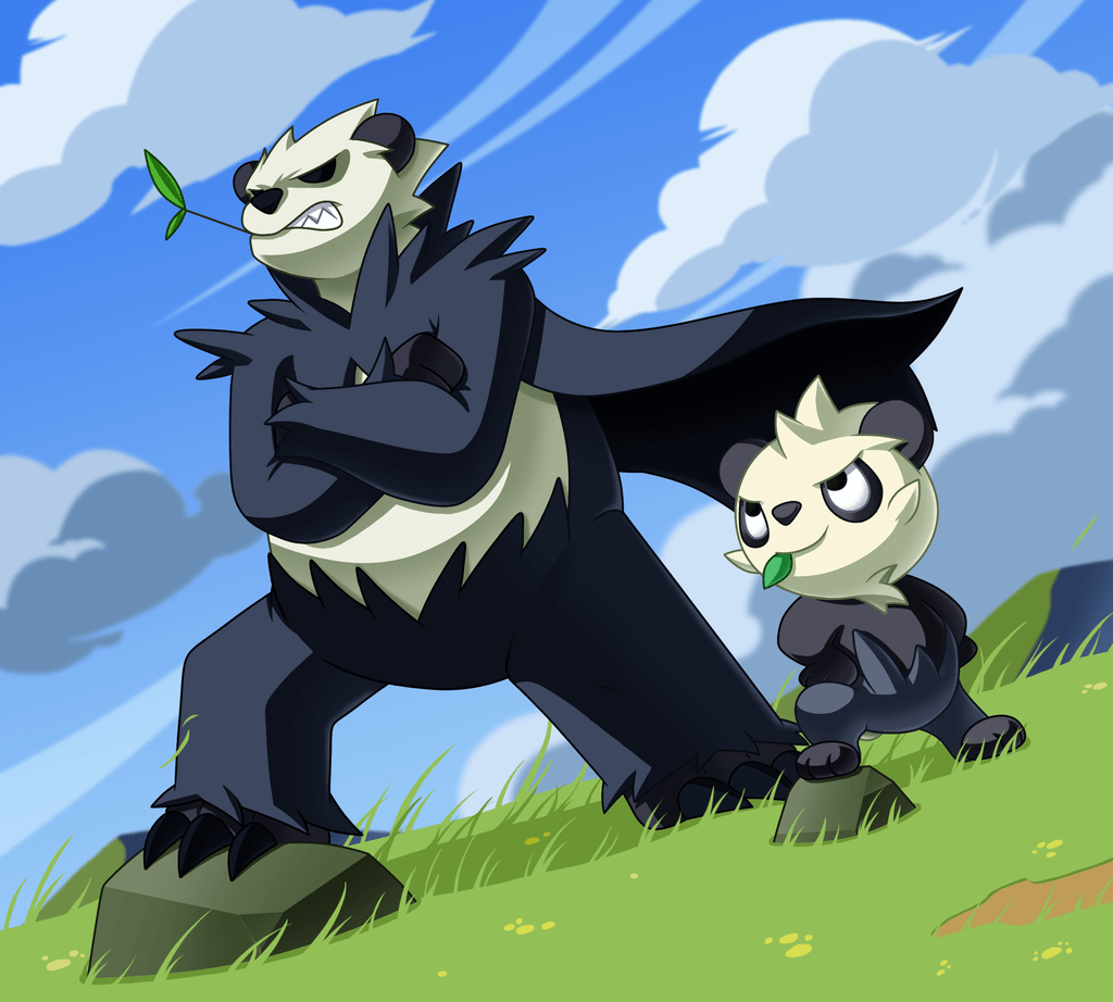 Pokemon of the day Gen 6! Pancham! Pangoro! BANCHOU PANDAS