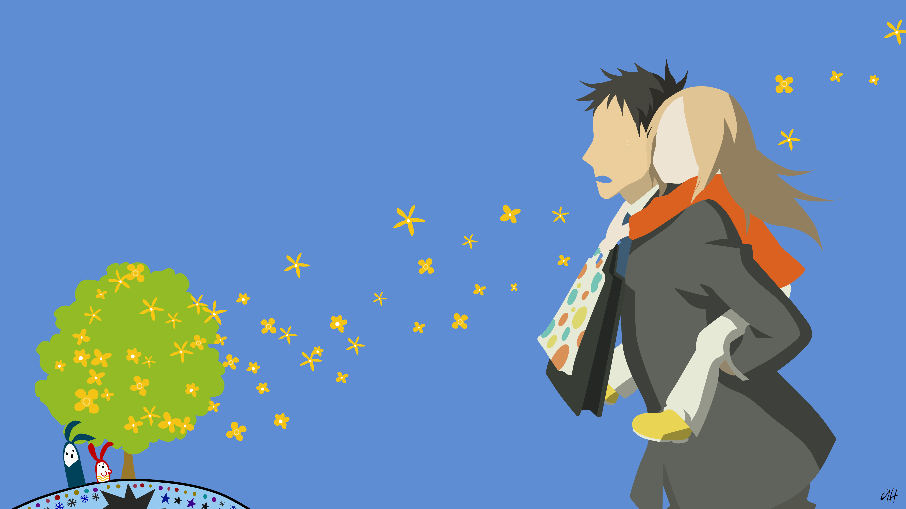 Usagi Drop / Bunny Drop Daikichi and Rin 4k Ultra HD Wallpapers