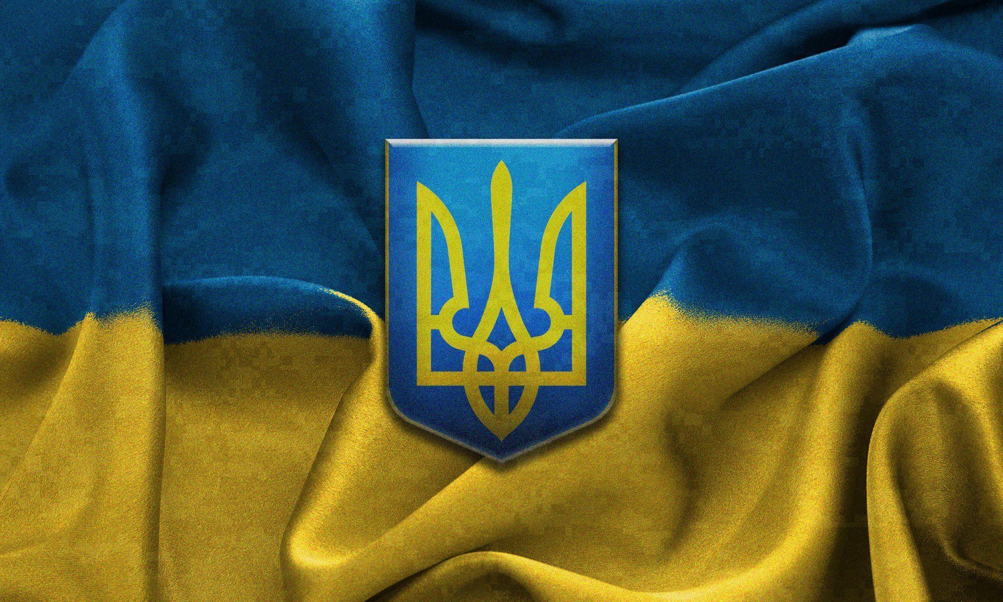 ukraine flag coat of arms trident yellow blue HD wallpapers