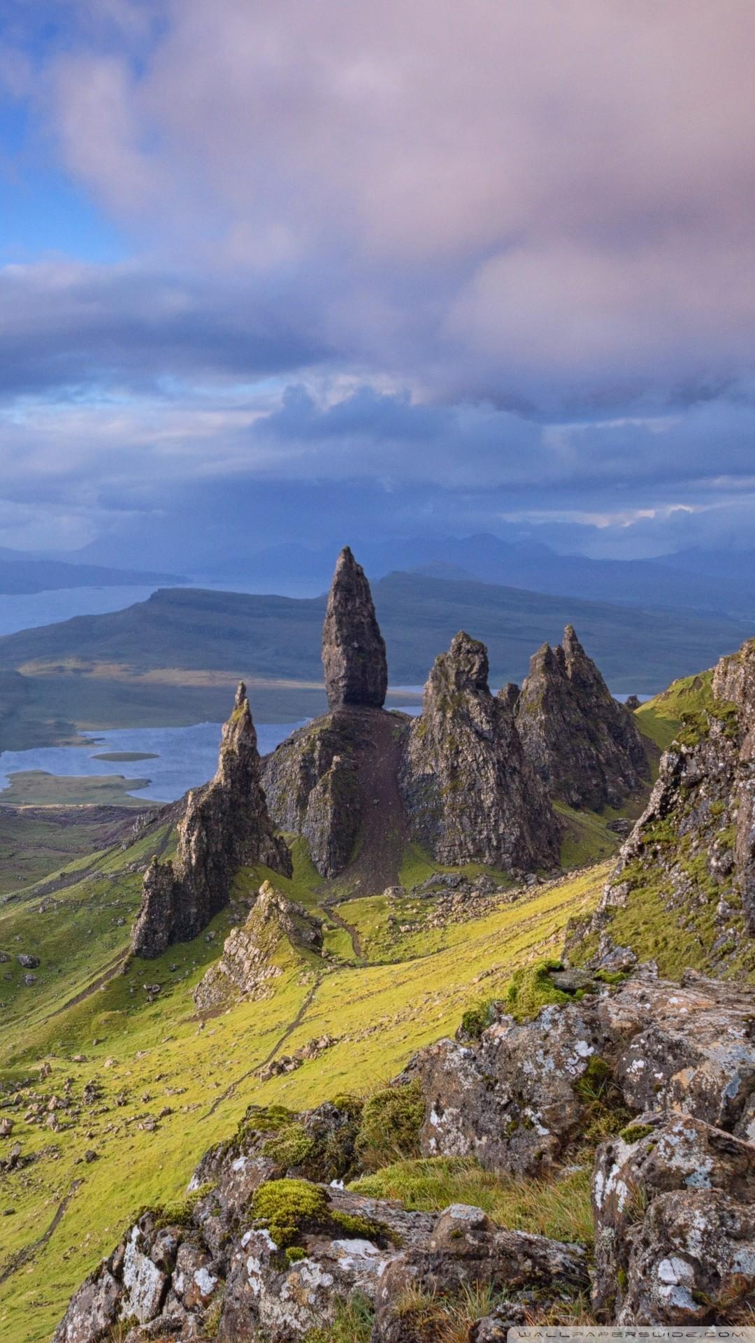 Free Old Man of Storr, Isle of Skye, Scotland phone wallpapers by