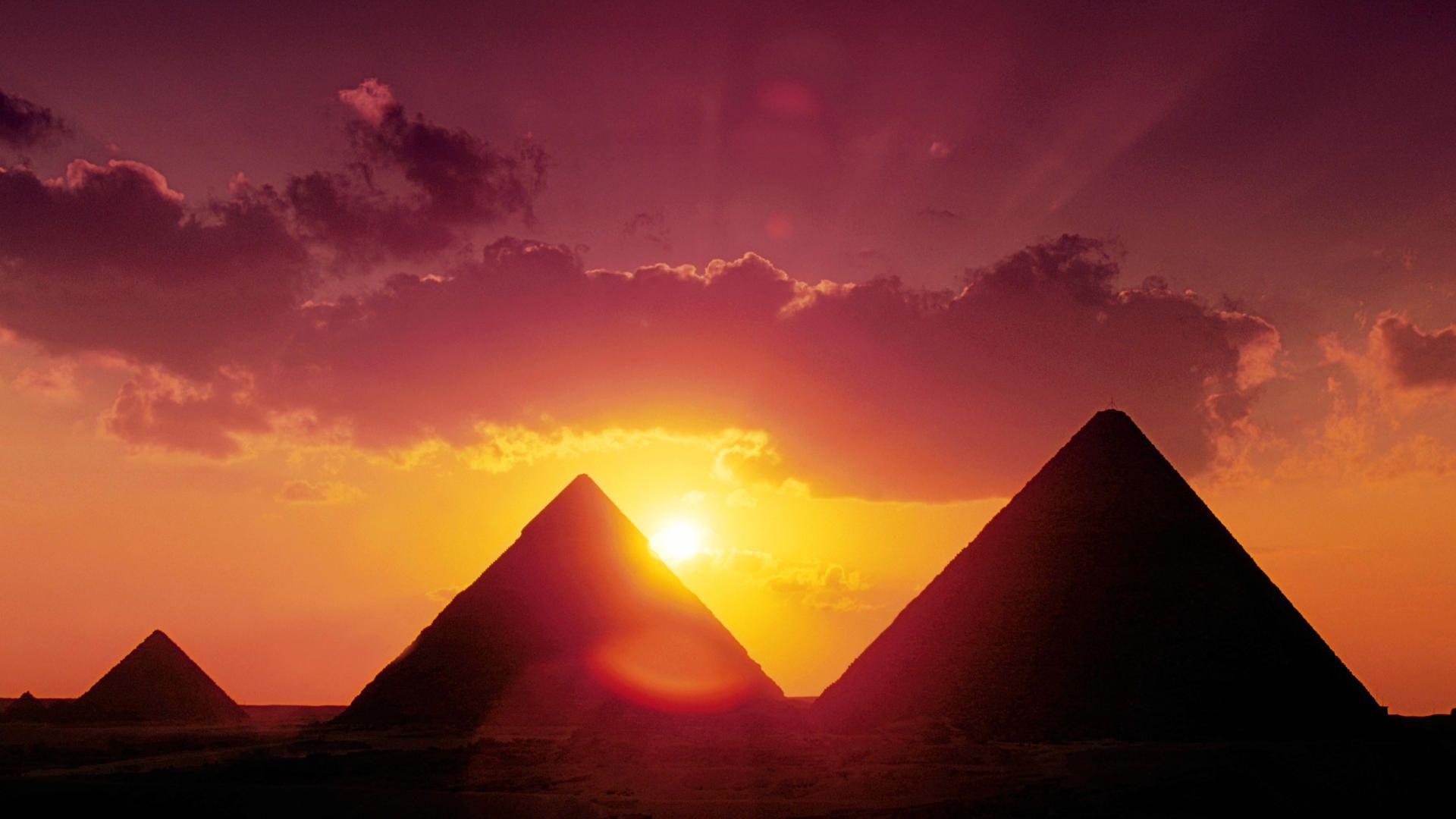 Giza Pyramids Egipt Sunset Desktop Wallpapers