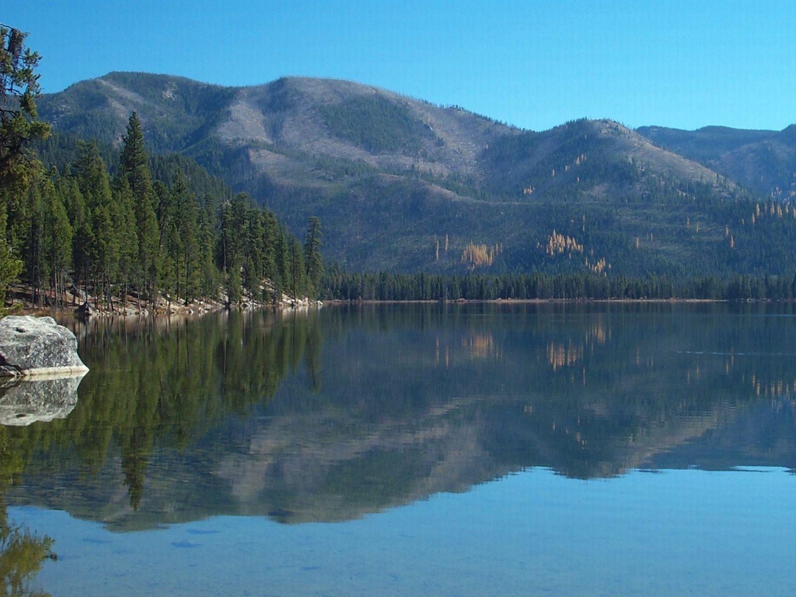 Lakes Mountains Cascade Warm Blue Lake Beautiful Idaho Wallpapers