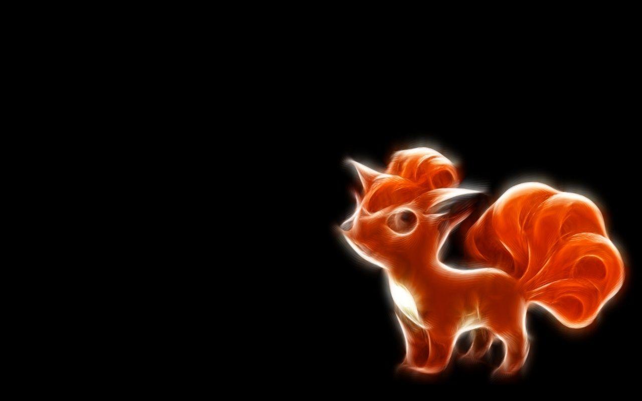 pokemon fractalius vector vulpix black backgrounds