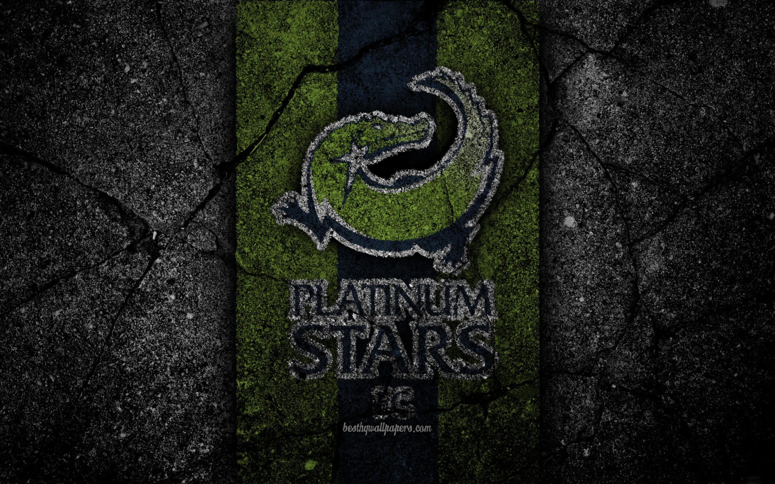 Download wallpapers Platinum Stars FC, 4k, emblem, South African