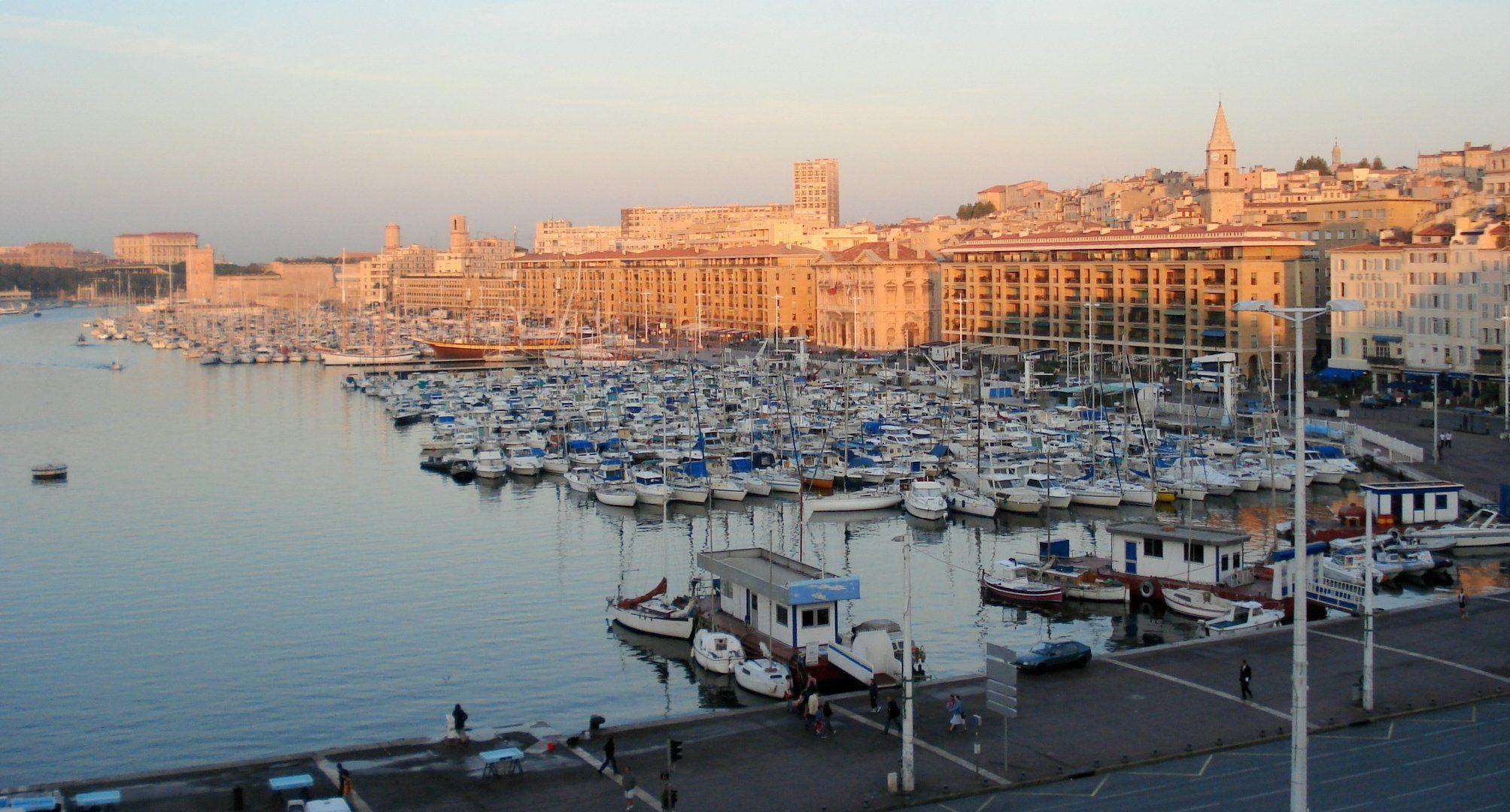 Sunset in the port city of Marseille, France wallpapers and image