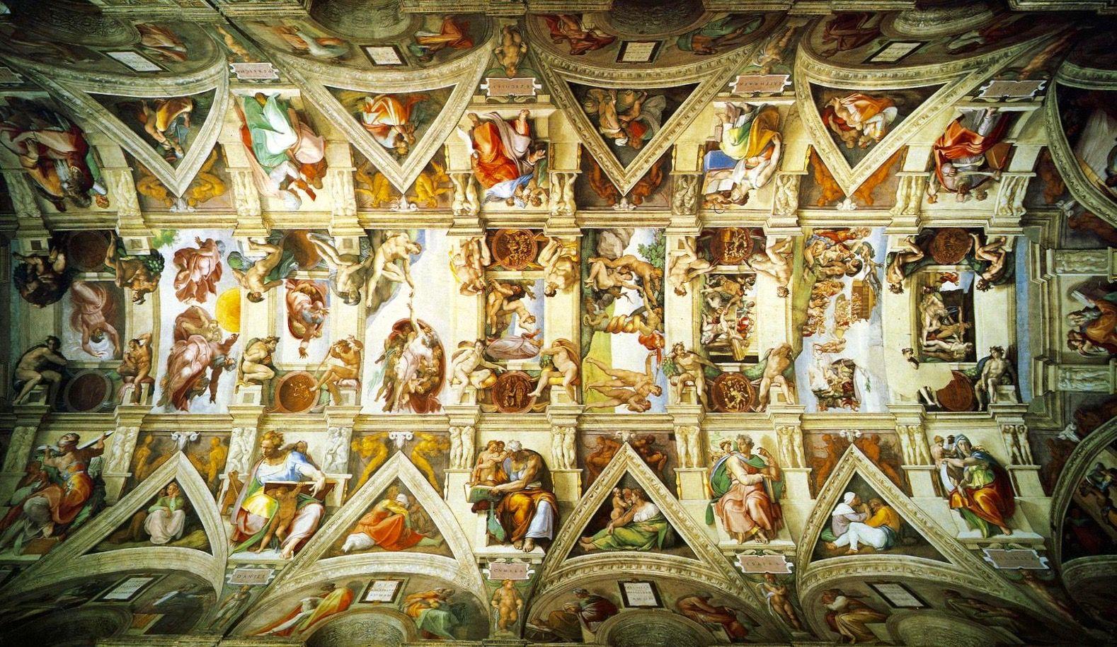 Sistine Chapel Ceiling by Michelangelo wallpapers 3