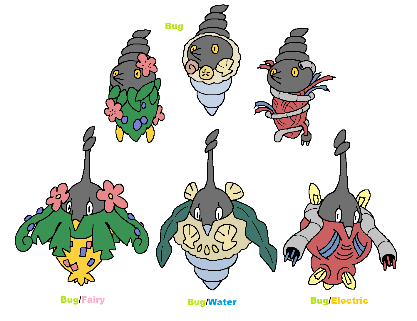 Alola form Burmy line by JWNutz