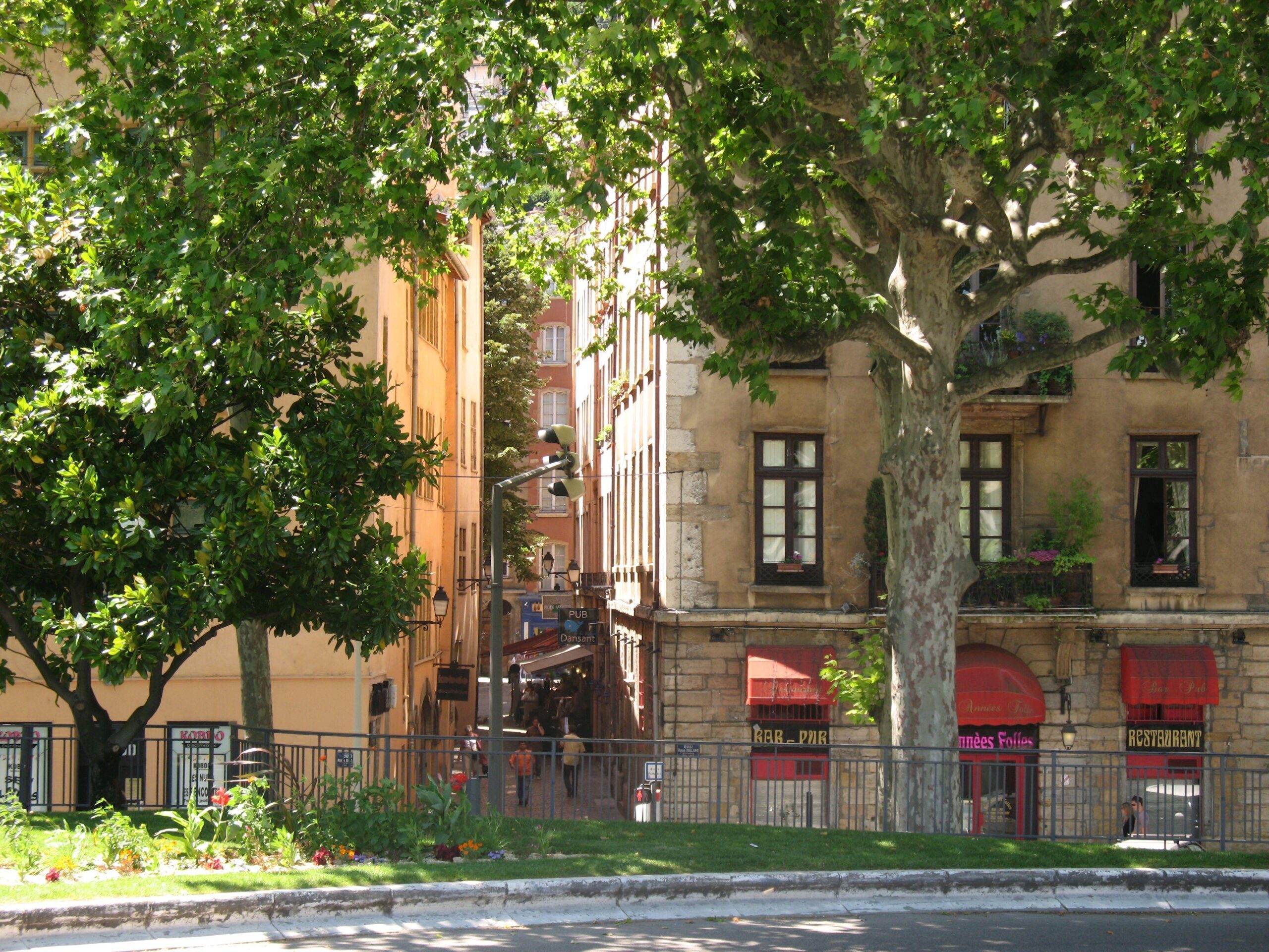 City street in Lyon, France wallpapers and image