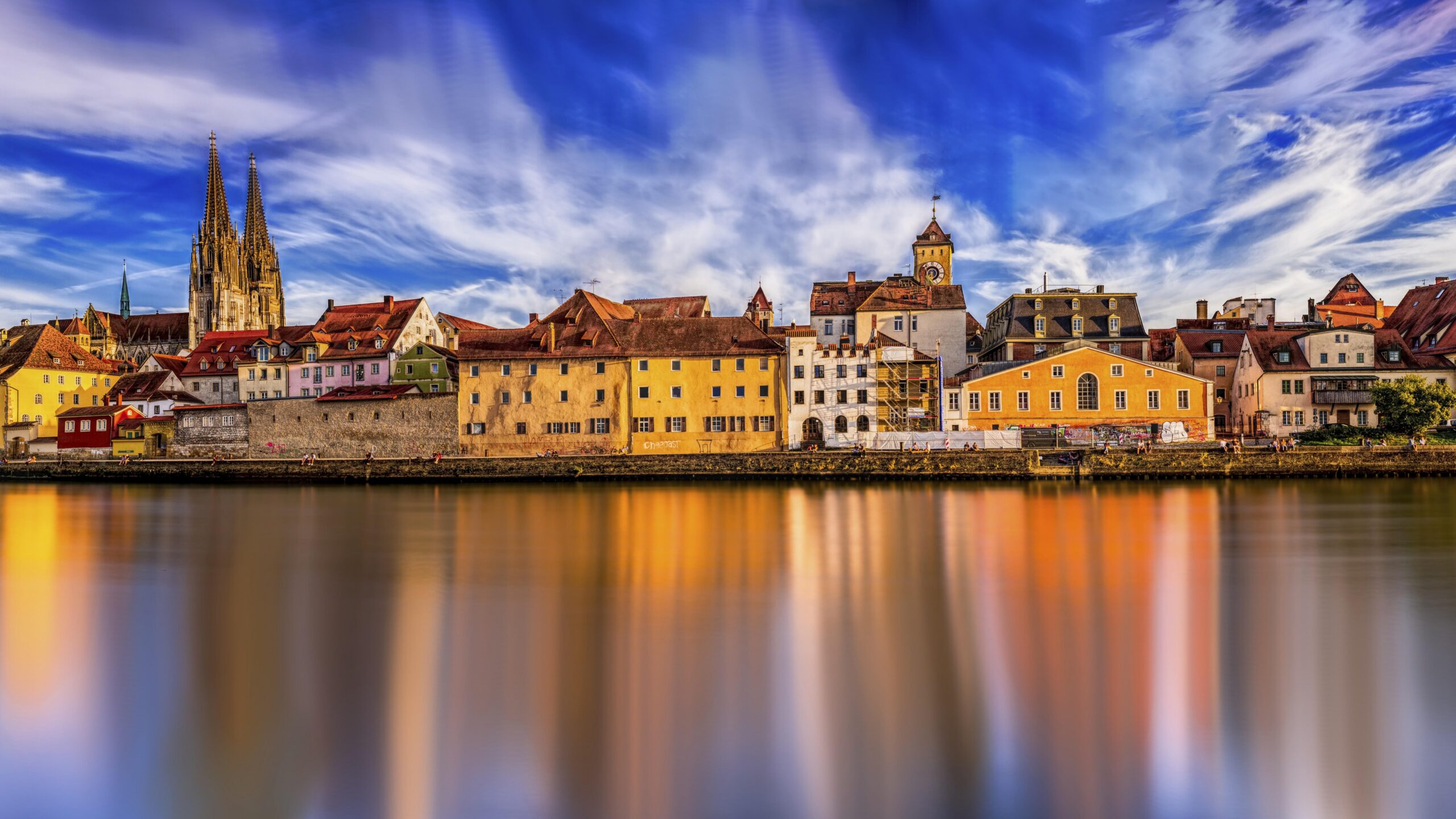 Wallpapers Regensburg, Germany, river Danube, 8k, Nature