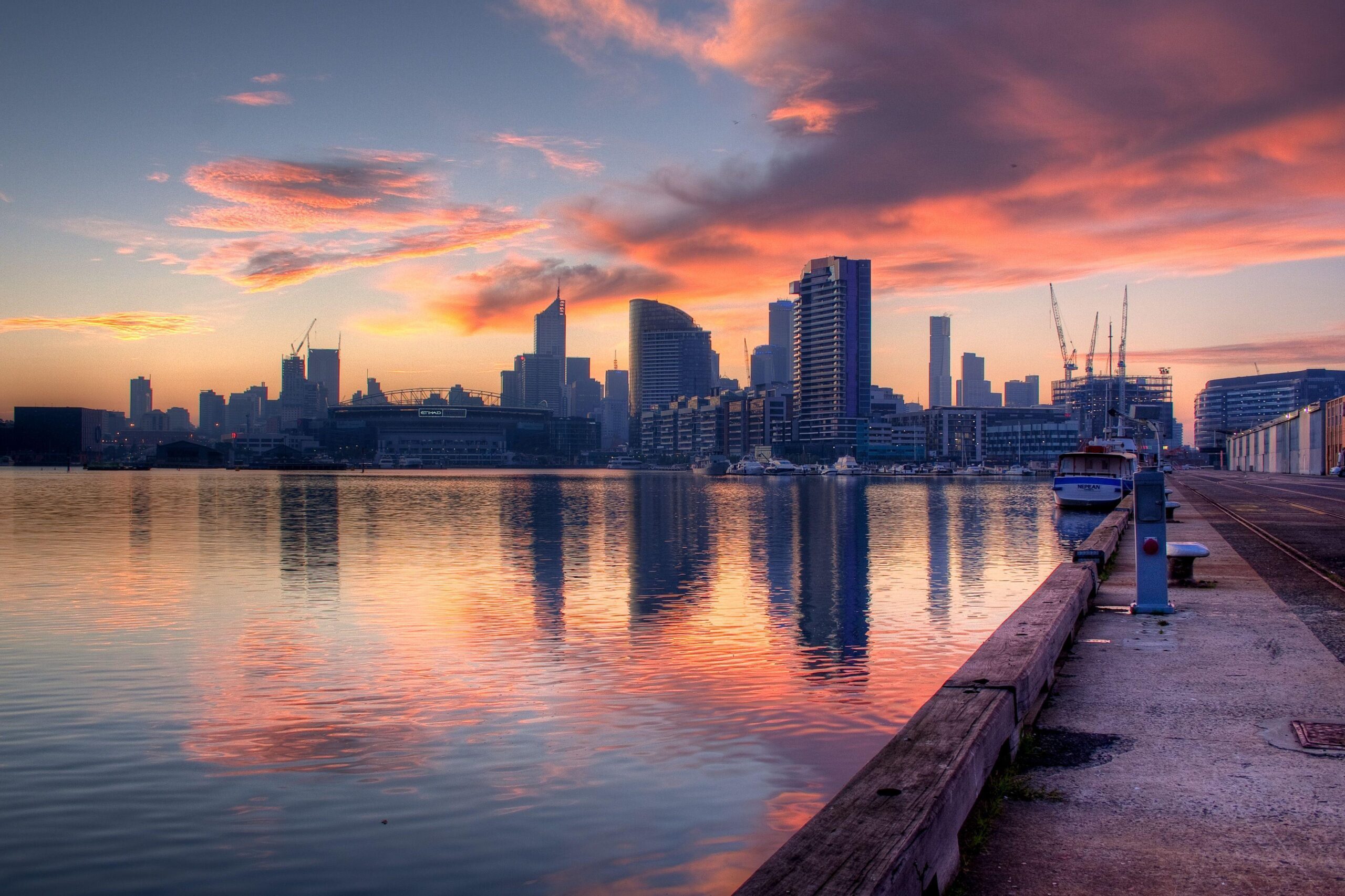 Docklands Melbourne Australia reflection g wallpapers