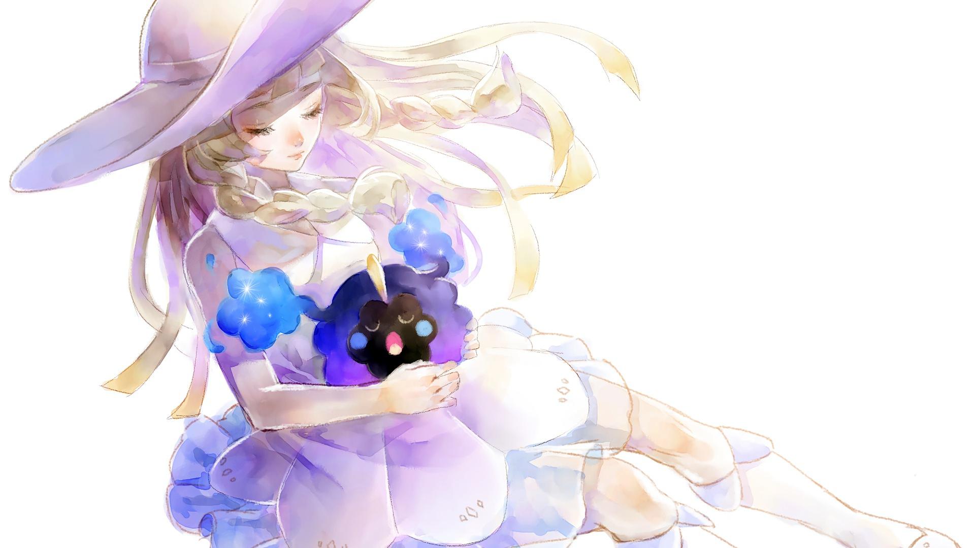 Lillie and Cosmog Art Pokemon Sun an… Wallpapers