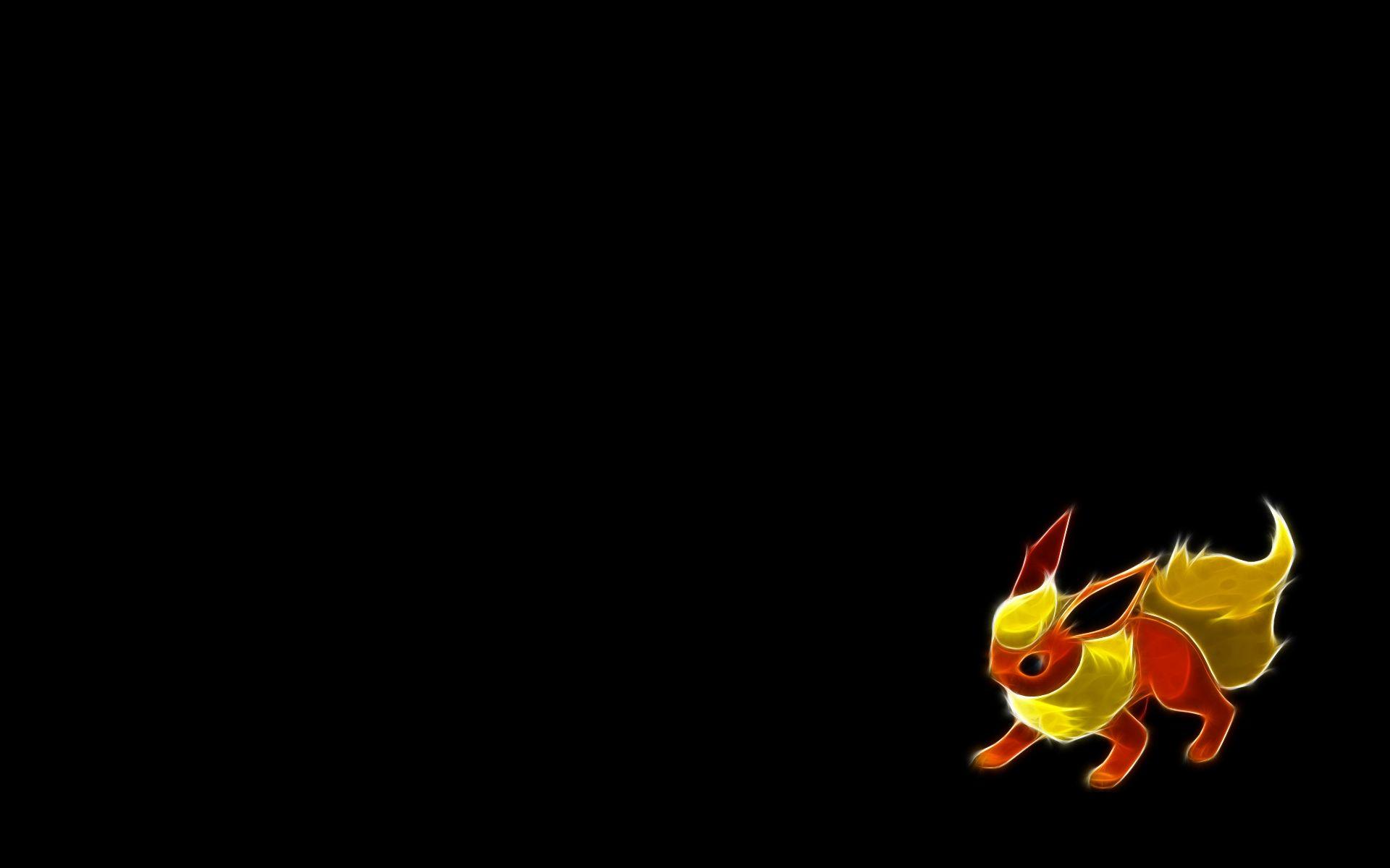 pokemon flareon black backgrounds wallpapers High Quality