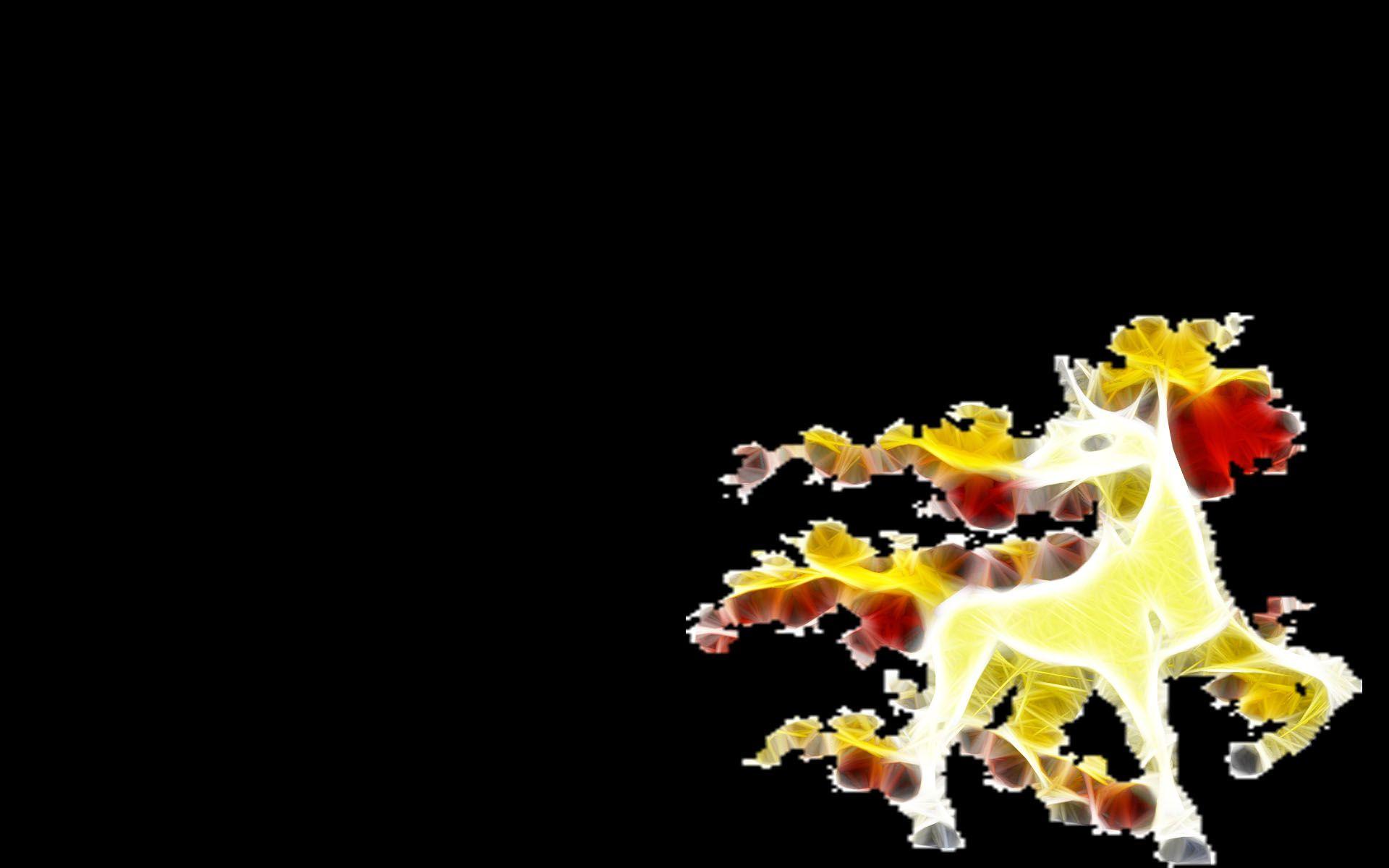 Pokemon, Rapidash, simple background, black backgrounds