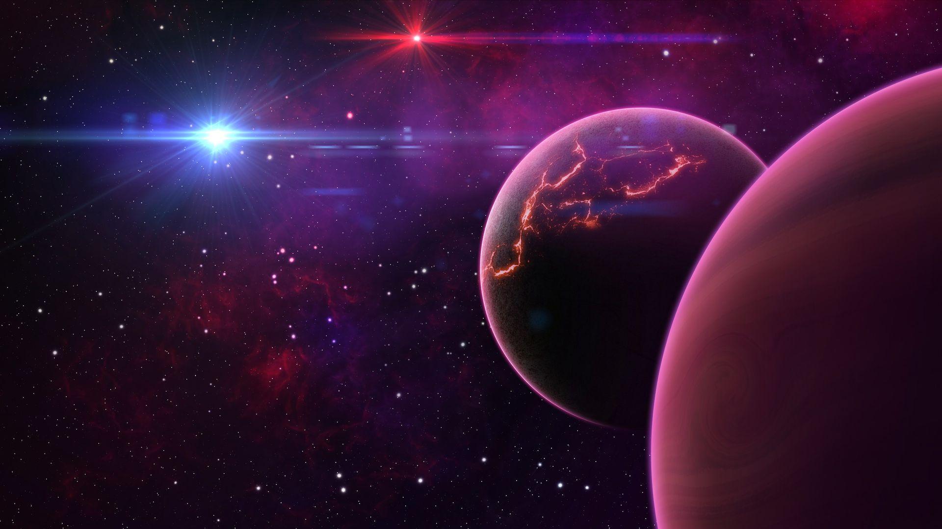 Planet Outer Space Digital Art Wallpapers