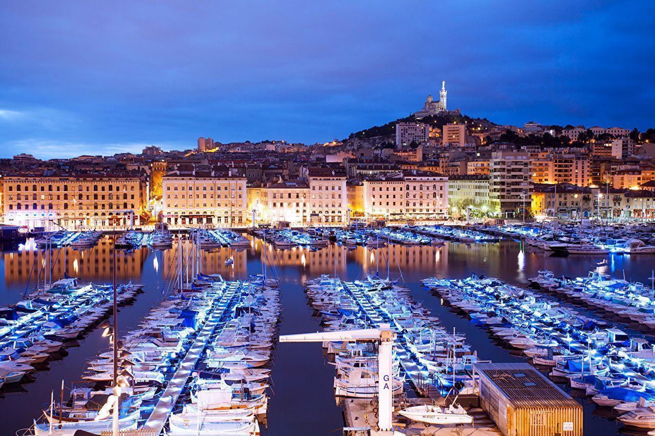 Picture Marseille France Yacht Berth Boats Rivers Sailing Motorboat