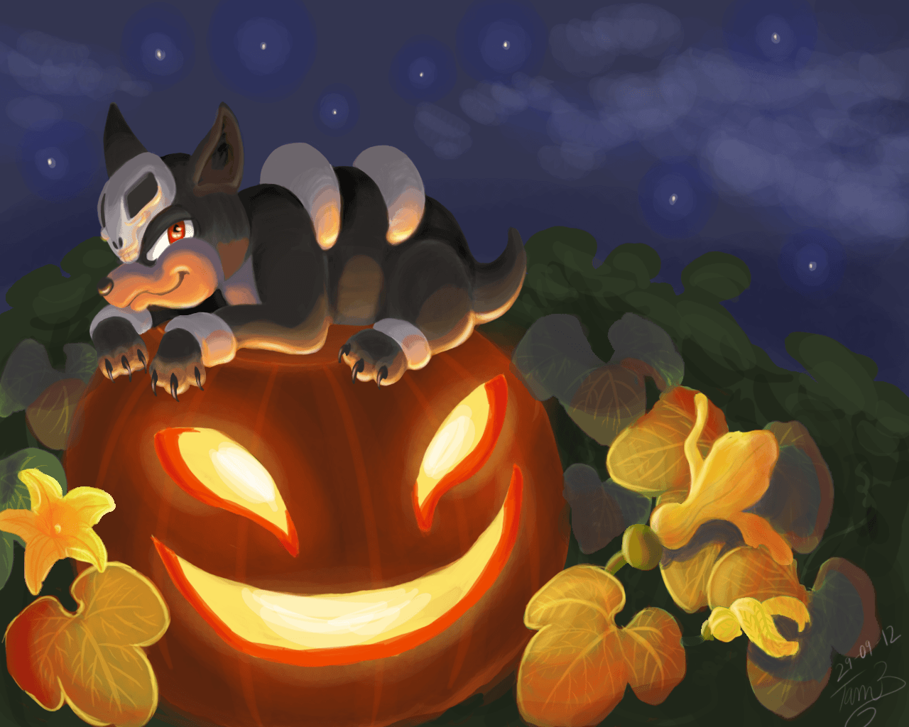 Halloween Houndour ^^ by TamilaB