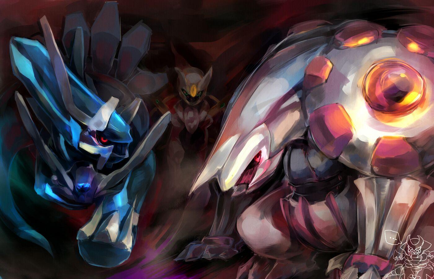 arceus, dialga, giratina, and palkia