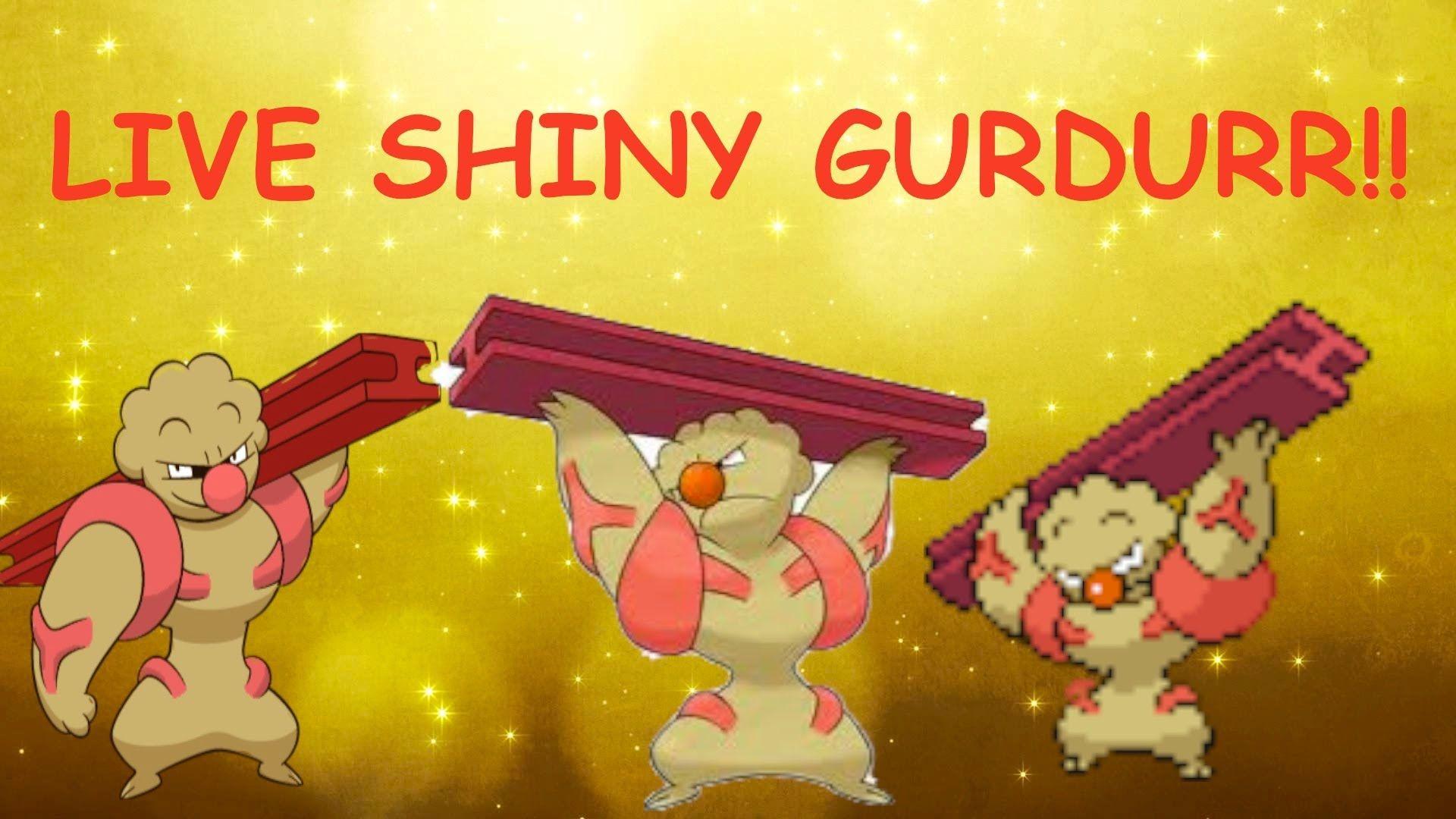 First LIVE On YouTube!!!] Shiny Gurdurr in Pokemon Y after 1,704
